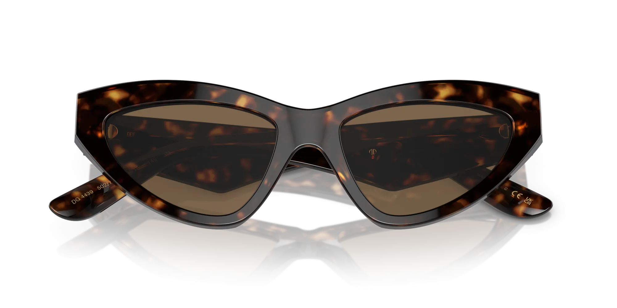Dolce & Gabbana DG4439 502/73 Occhiali da sole Acetato Tartaruga Marrone Cat Eye Normale - immagine 2