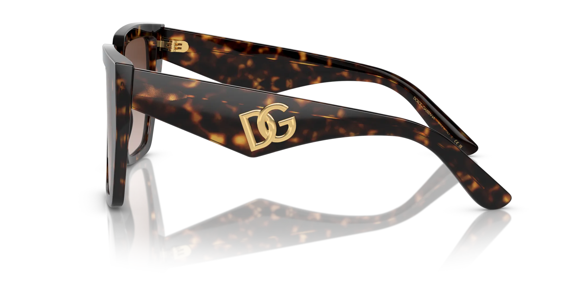 Dolce & Gabbana DG4438 502/13 Occhiali da sole Acetato Tartaruga Marrone Squadrata Normale Sfumato - immagine 4