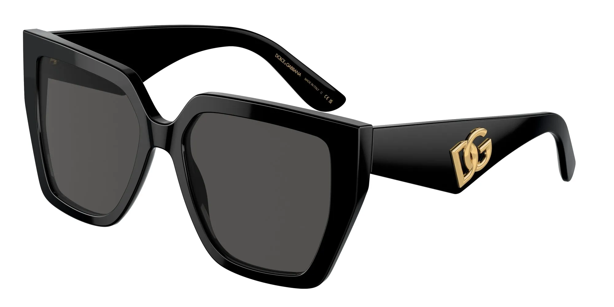 Dolce & Gabbana DG4438 501/87 Occhiali da sole Acetato Nero Grigio Squadrata Normale - immagine 1