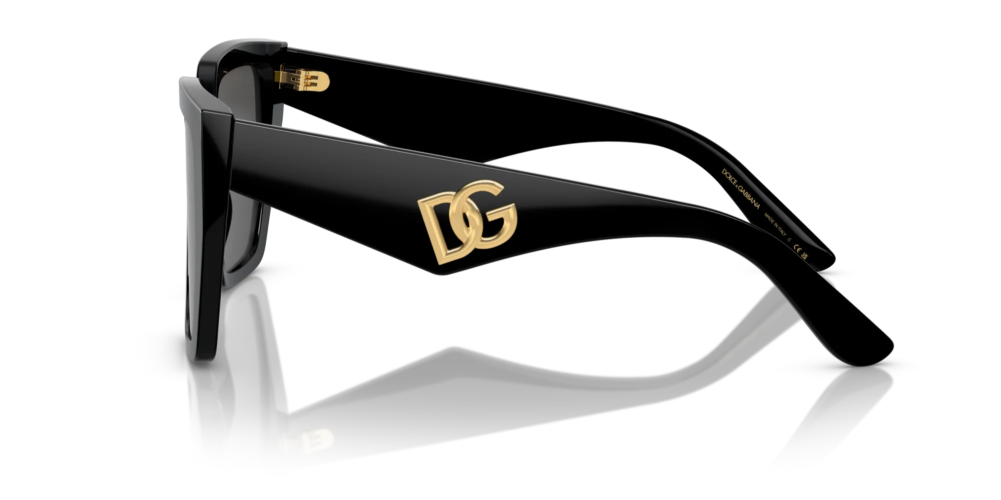 Dolce & Gabbana DG4438 501/87 Occhiali da sole Acetato Nero Grigio Squadrata Normale - immagine 4