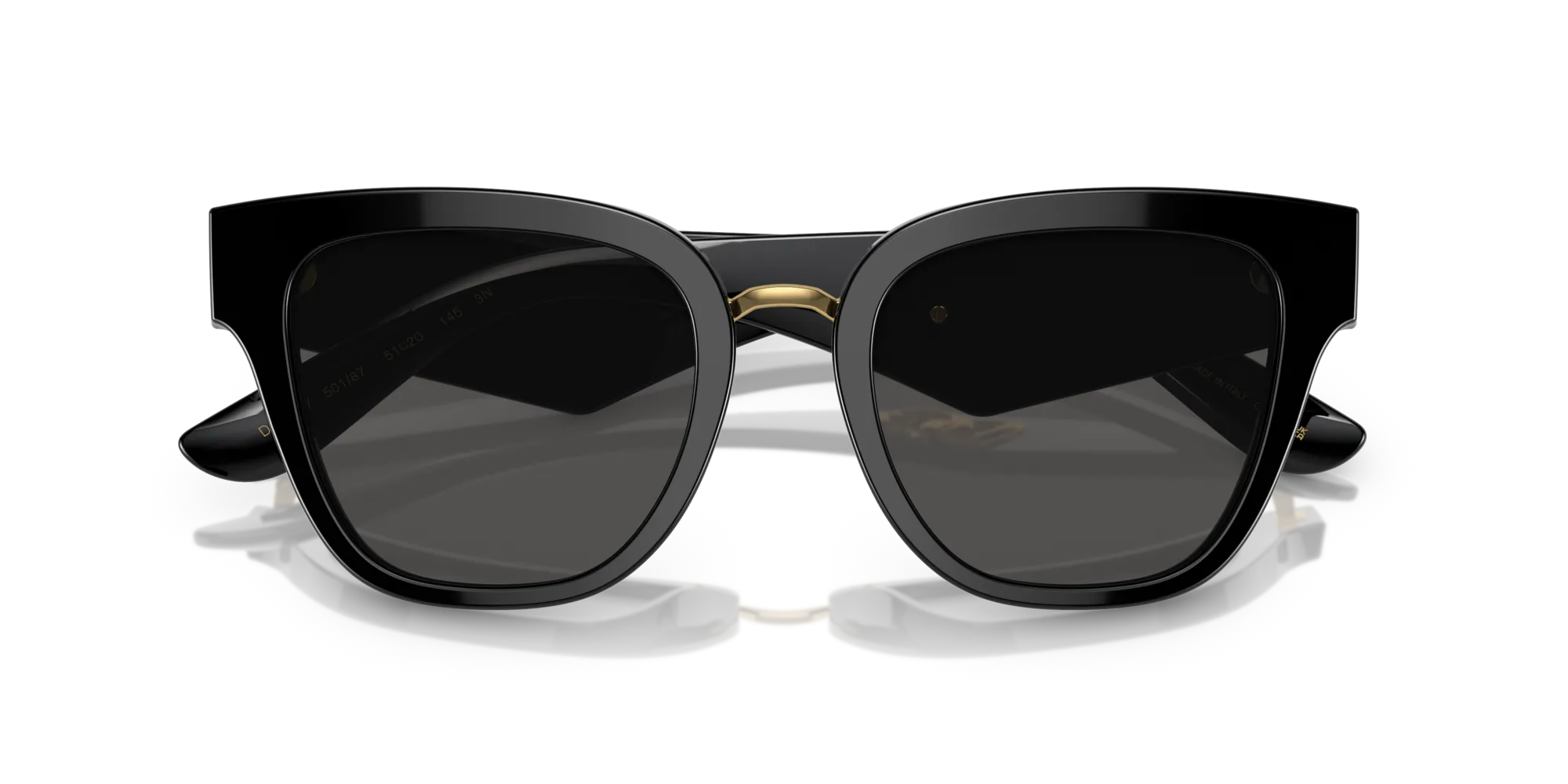 Dolce & Gabbana DG4437 501/87 Occhiali da sole Acetato Nero Grigio Farfalla Normale - immagine 2
