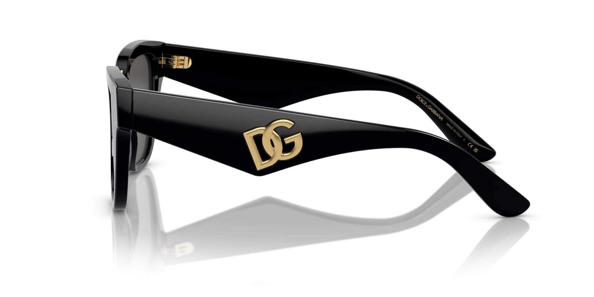 Dolce & Gabbana DG4437 501/87 Occhiali da sole Acetato Nero Grigio Farfalla Normale - immagine 4
