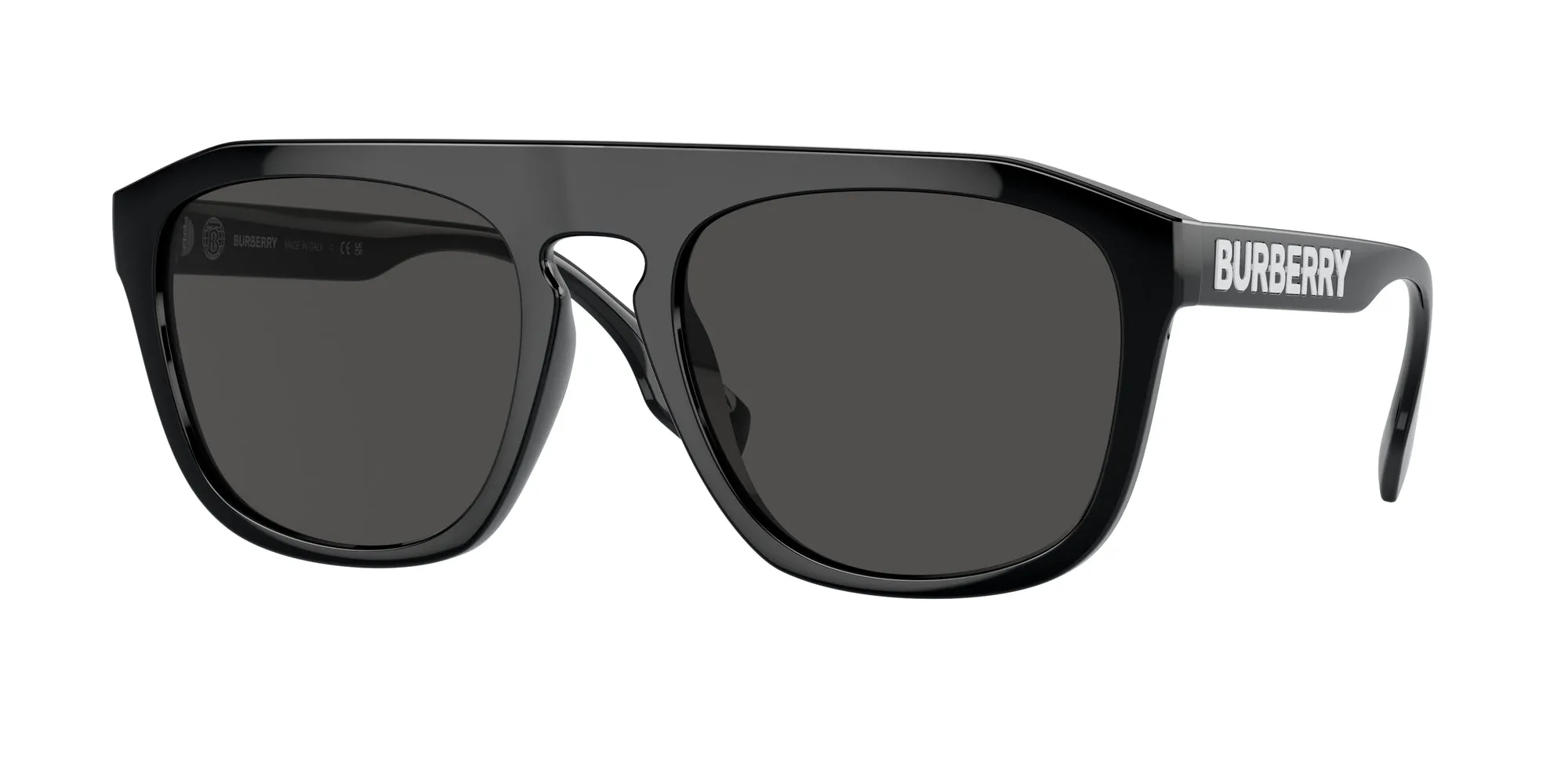 Burberry BE4396U WREN 300187 Occhiali da sole Iniettato Nero Grigio Squadrata Normale - immagine 1