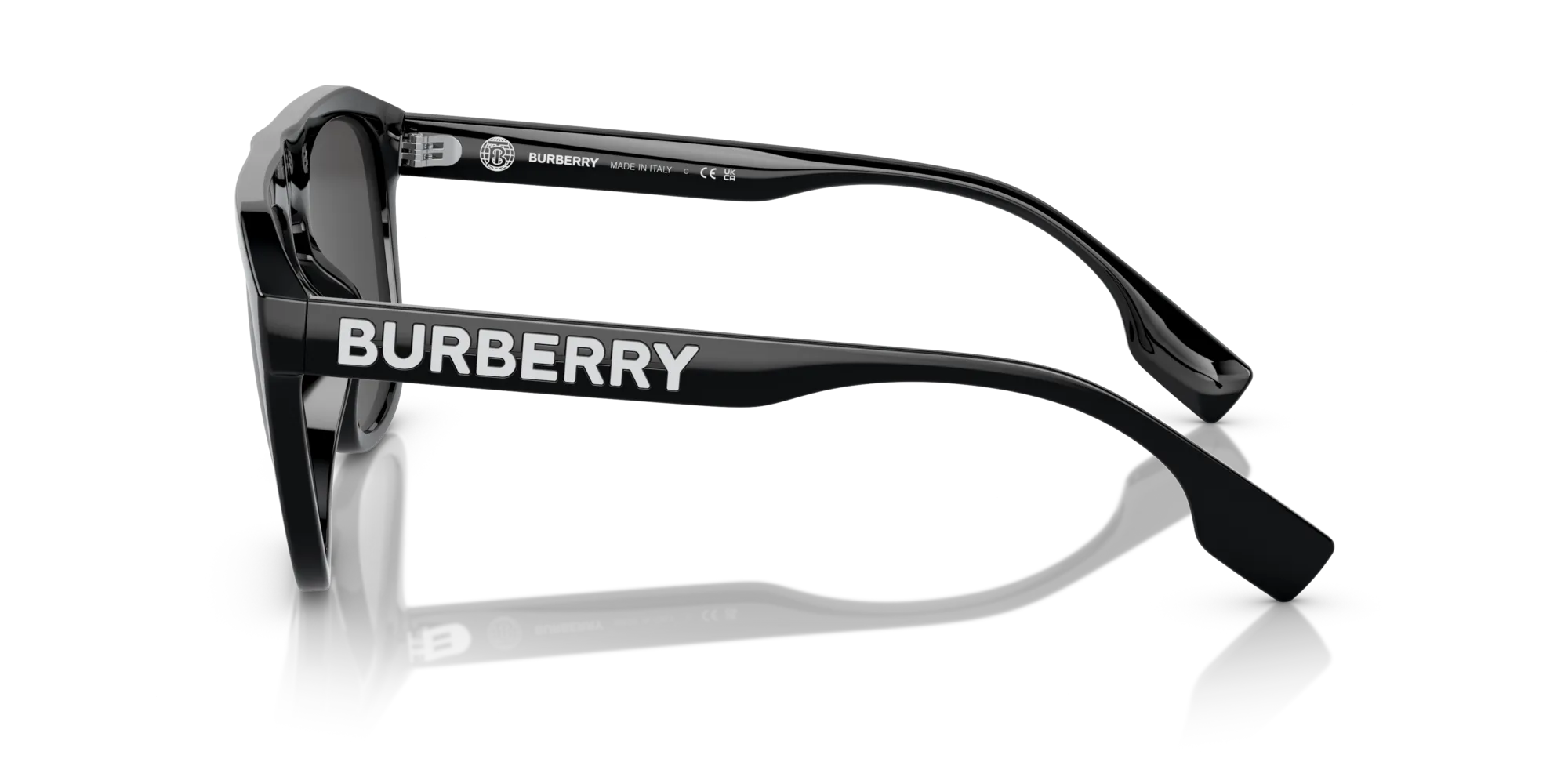 Burberry BE4396U WREN 300187 Occhiali da sole Iniettato Nero Grigio Squadrata Normale - immagine 4