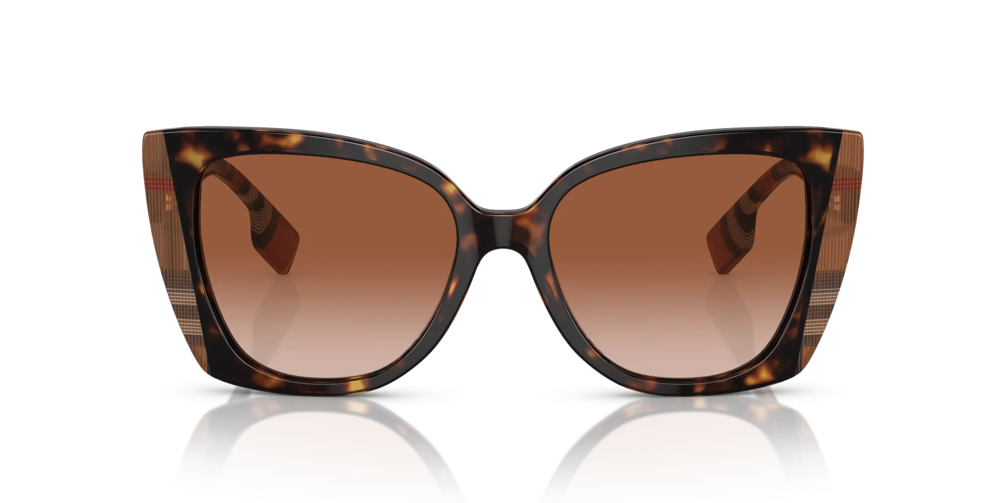 Burberry BE4393 MERYL 405313 Occhiali da sole Acetato Marrone Marrone Cat Eye Normale Sfumato - immagine 3
