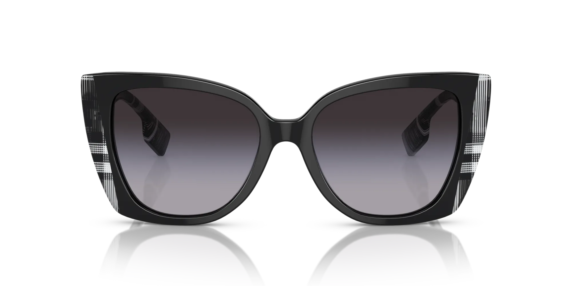 Burberry BE4393 MERYL 40518G Occhiali da sole Acetato Nero Grigio Cat Eye Normale Sfumato - immagine 3