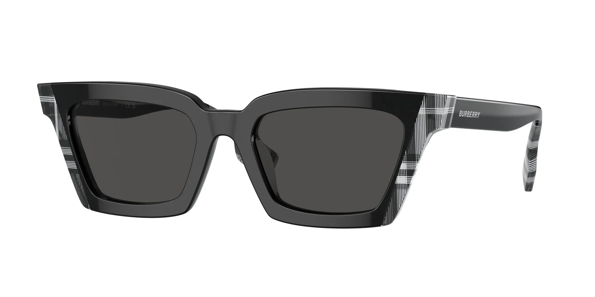 Burberry BE4392U BRIAR 405187 Occhiali da sole Acetato Nero Grigio Squadrata Normale - immagine 1
