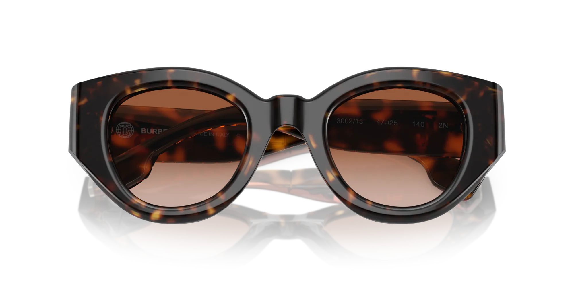Burberry BE4390 MEADOW 300213 Occhiali da sole Acetato Marrone Marrone Pantos Normale Sfumato - immagine 2