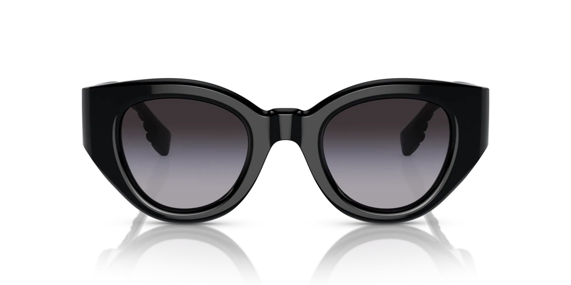 Burberry BE4390 MEADOW 30018G Occhiali da sole Acetato Nero Grigio Pantos Normale Sfumato - immagine 3