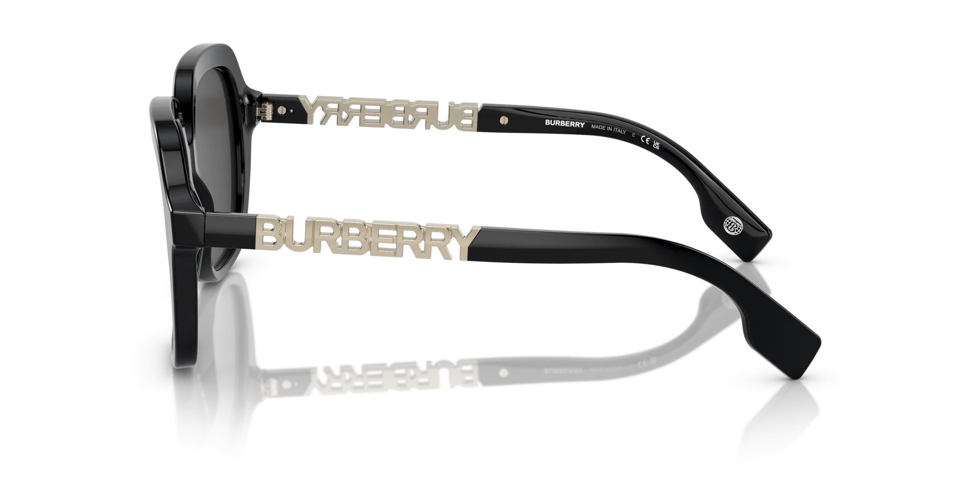Burberry BE4389 JONI 300187 Occhiali da sole Acetato Nero Grigio Squadrata Normale - immagine 4