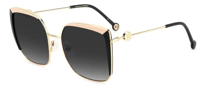 Carolina Herrera HER 0111/S KDX/9O Occhiali da sole Metallo Nero/Nude Grigio Squadrata Sfumato - immagine 1