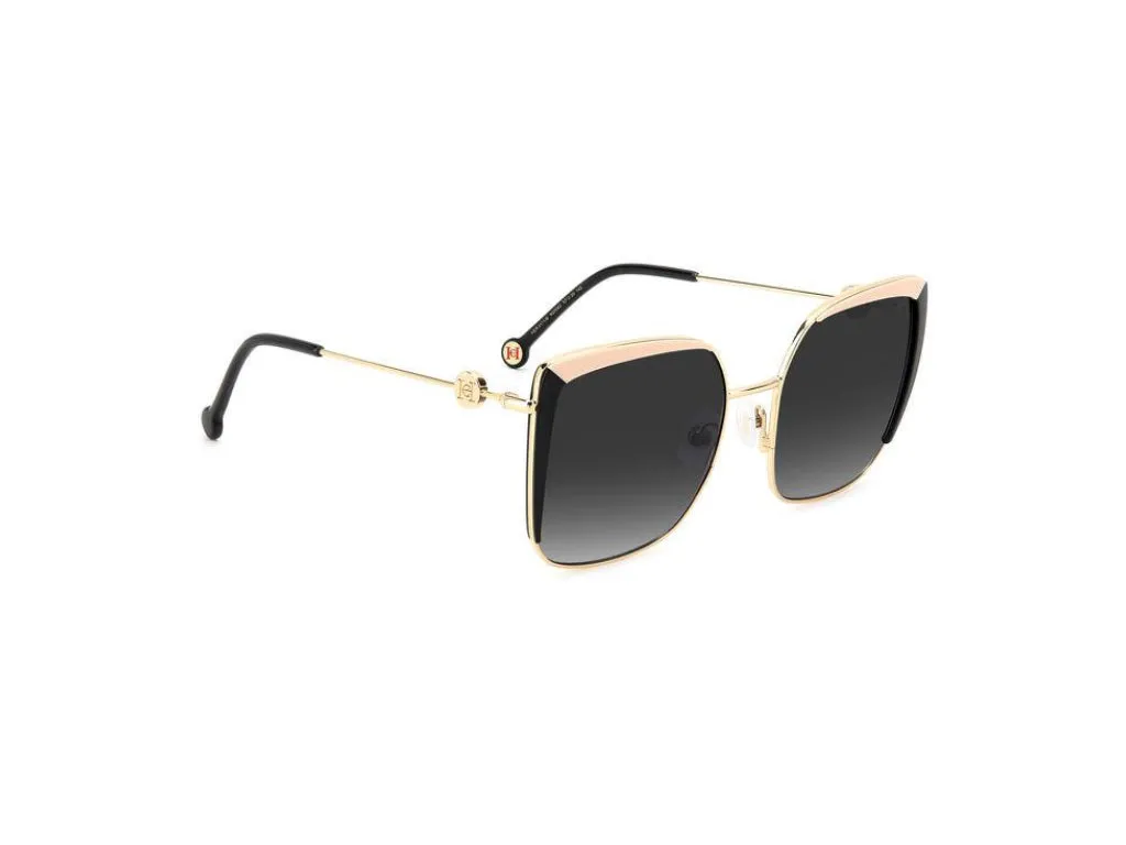 Carolina Herrera HER 0111/S KDX/9O Occhiali da sole Metallo Nero/Nude Grigio Squadrata Sfumato - immagine 2