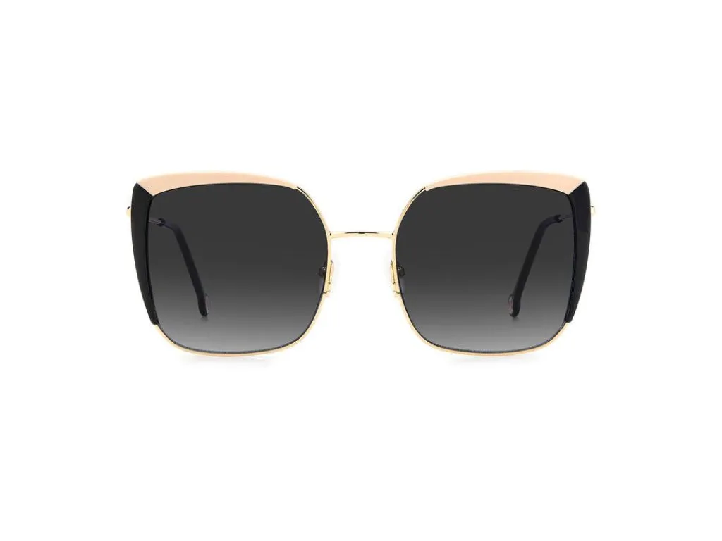Carolina Herrera HER 0111/S KDX/9O Occhiali da sole Metallo Nero/Nude Grigio Squadrata Sfumato - immagine 3