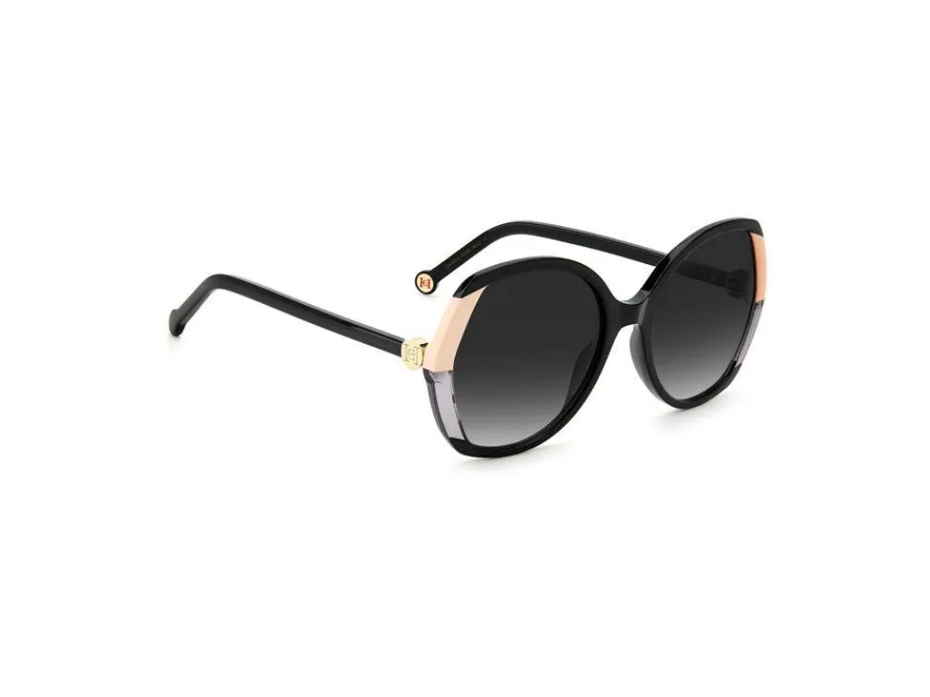 Carolina Herrera CH 0051/S KDX/9O Occhiali da sole Plastica Nero/Nude Grigio Geometrica Sfumato - immagine 2