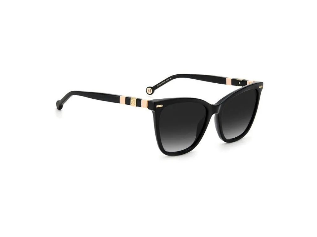 Carolina Herrera CH 0044/S 3H2/9O Occhiali da sole Plastica Nero / Rosa Grigio Squadrata Sfumato - immagine 2