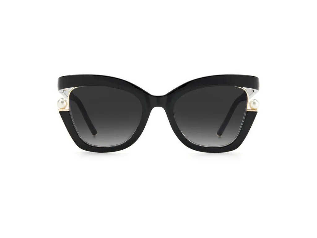 Carolina Herrera CH 0002/S 807/9O Occhiali da sole Plastica Nero Grigio Farfalla Sfumato - immagine 3