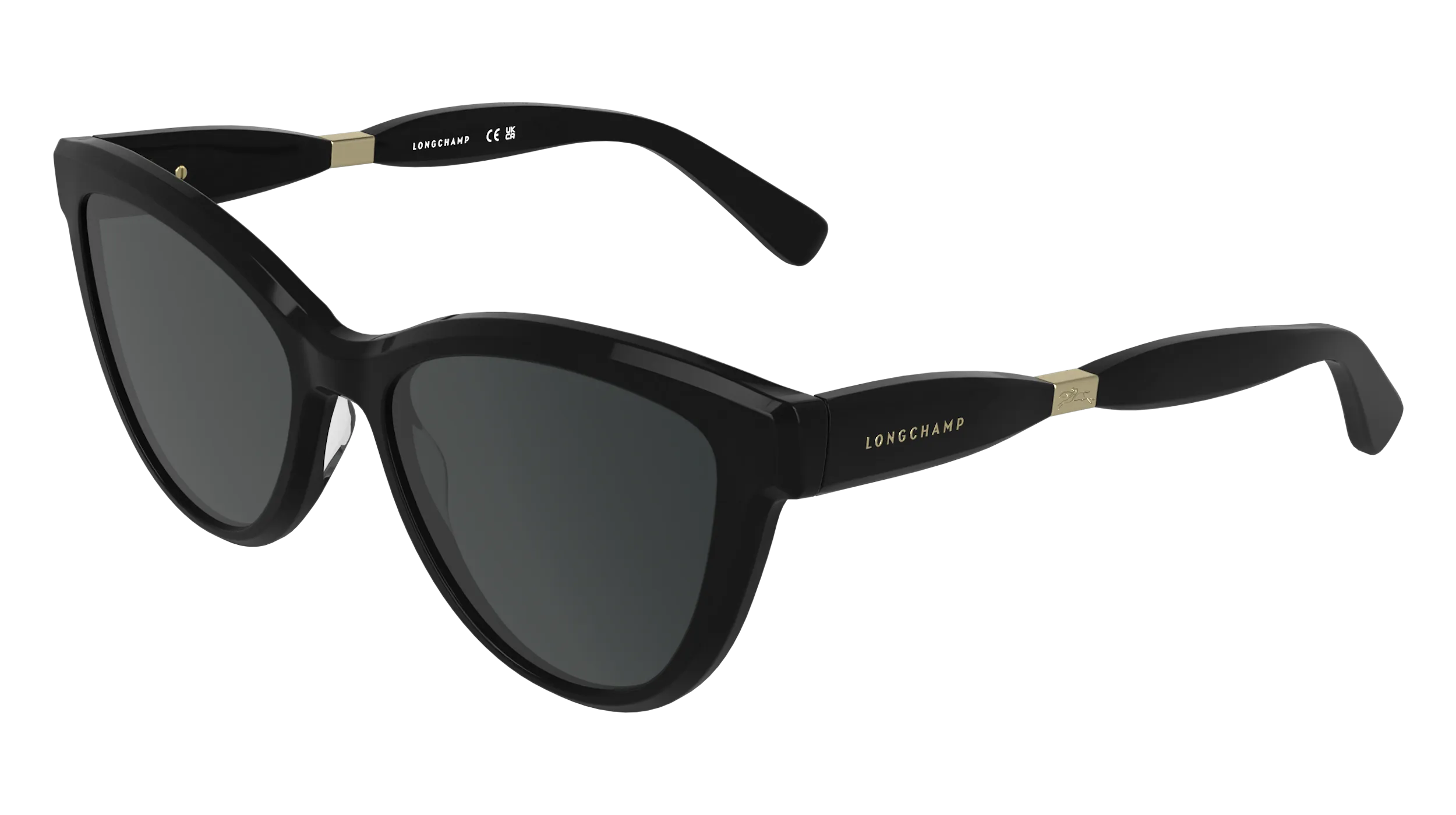 LONGCHAMP LO804S 001 Occhiali da sole Acetato Nero Cat Eye Normale - immagine 1