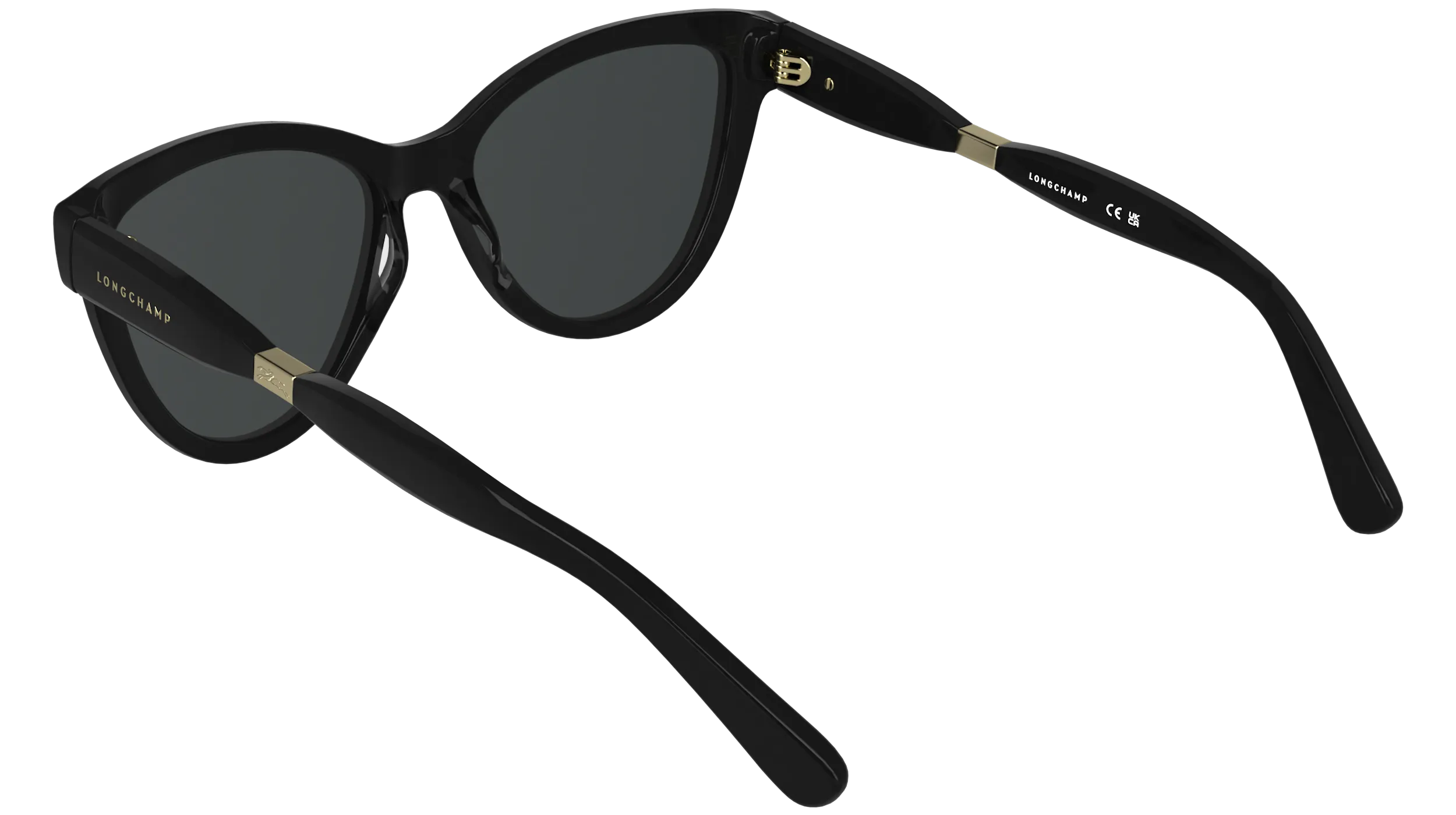 LONGCHAMP LO804S 001 Occhiali da sole Acetato Nero Cat Eye Normale - immagine 4
