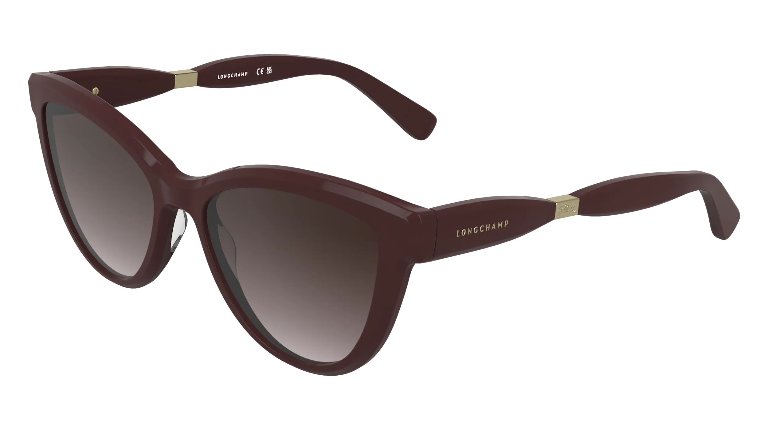 LONGCHAMP LO804S 601 Occhiali da sole Acetato Bordeaux Cat Eye Normale - immagine 1