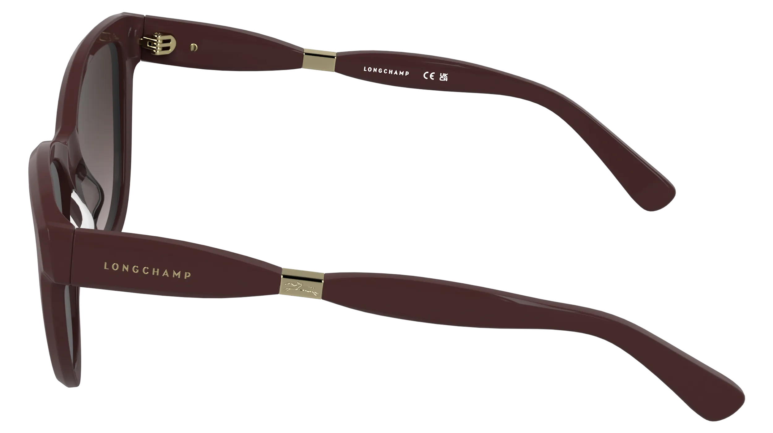 LONGCHAMP LO804S 601 Occhiali da sole Acetato Bordeaux Cat Eye Normale - immagine 3