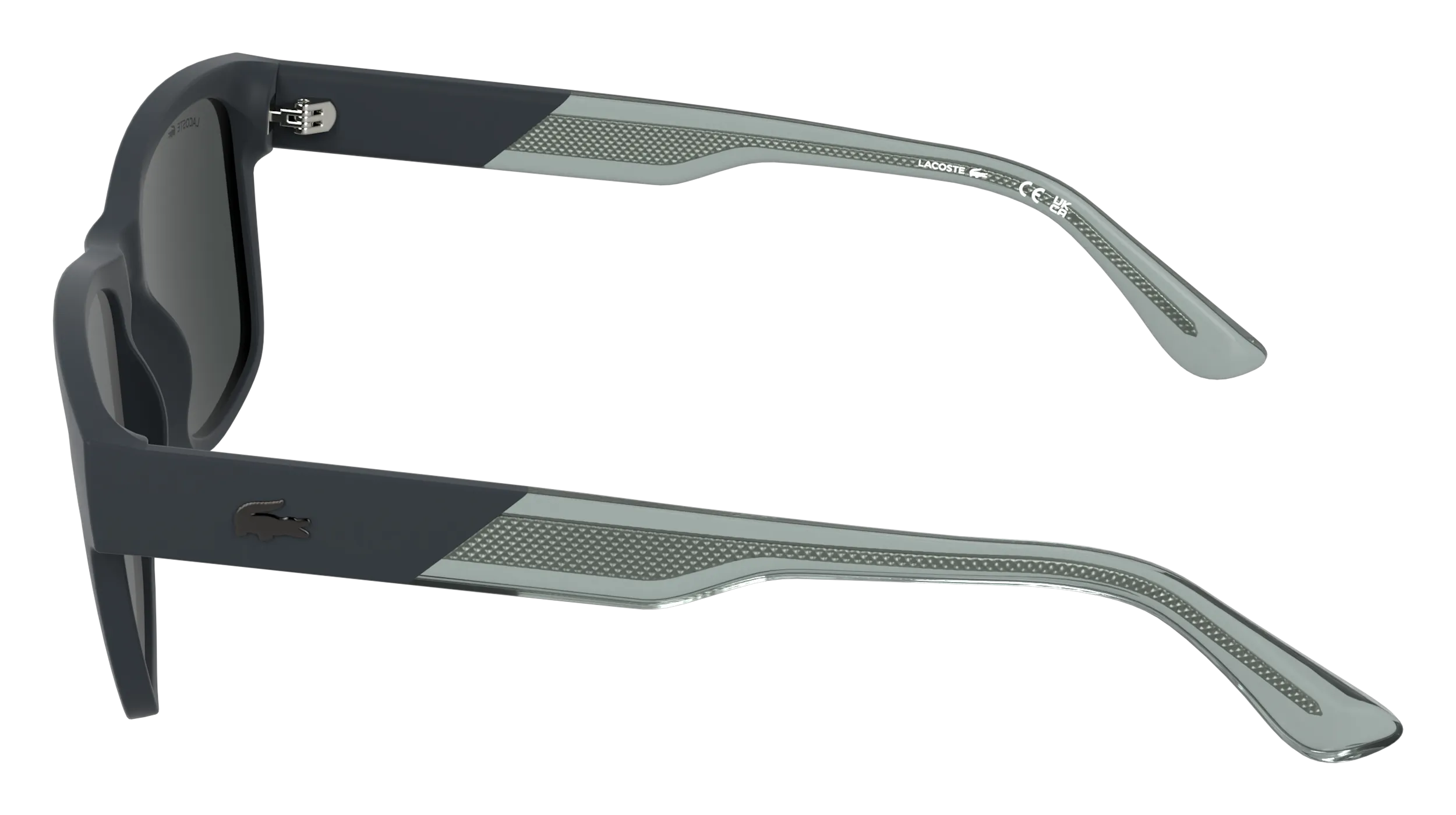 Lacoste L6084S 035 Occhiali da sole Bio-iniettato Grigio Fumo Squadrata Normale - immagine 3