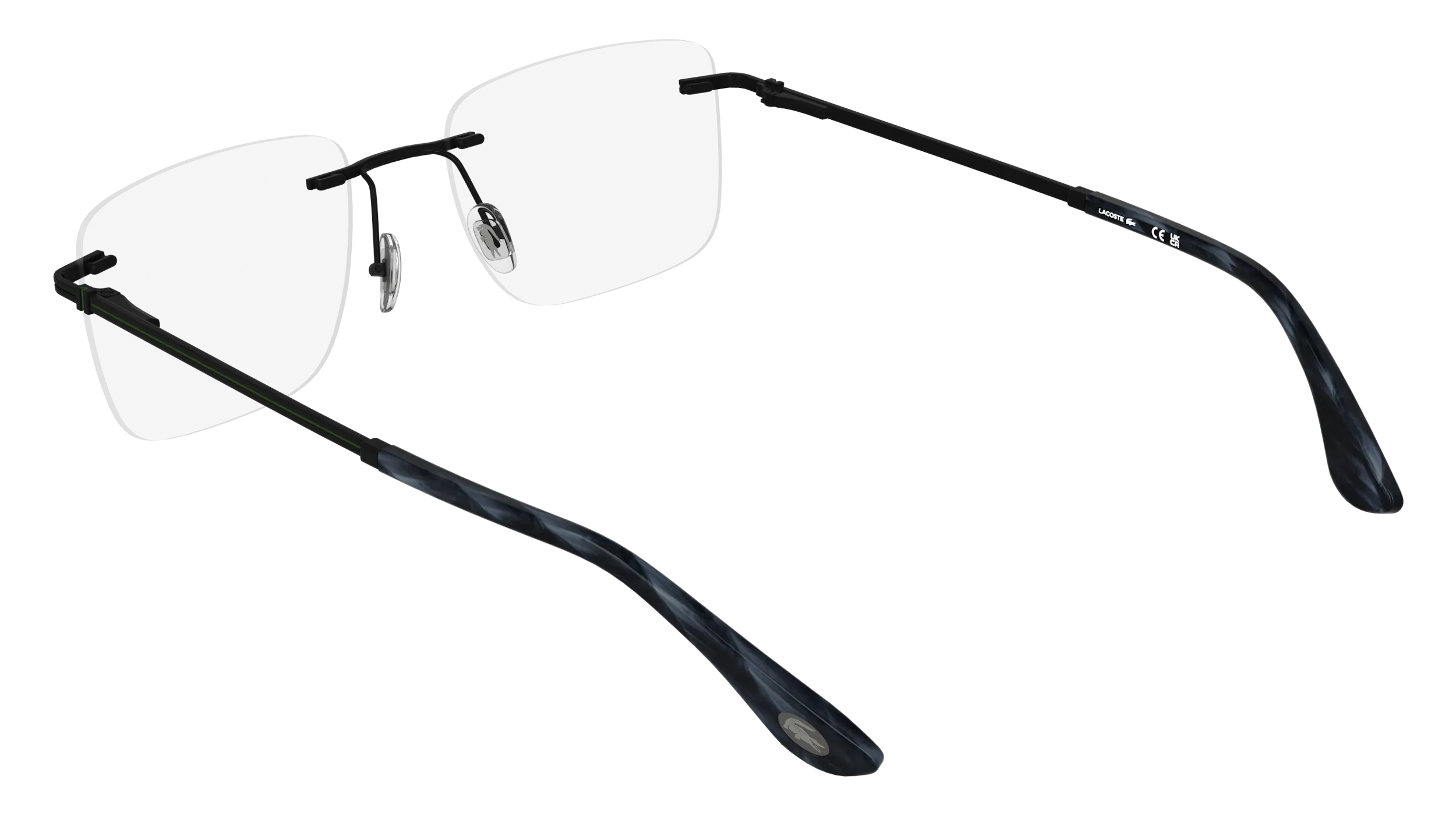 Lacoste L2324 002 Montature da vista Metallo Nero Squadrata Normale - immagine 4