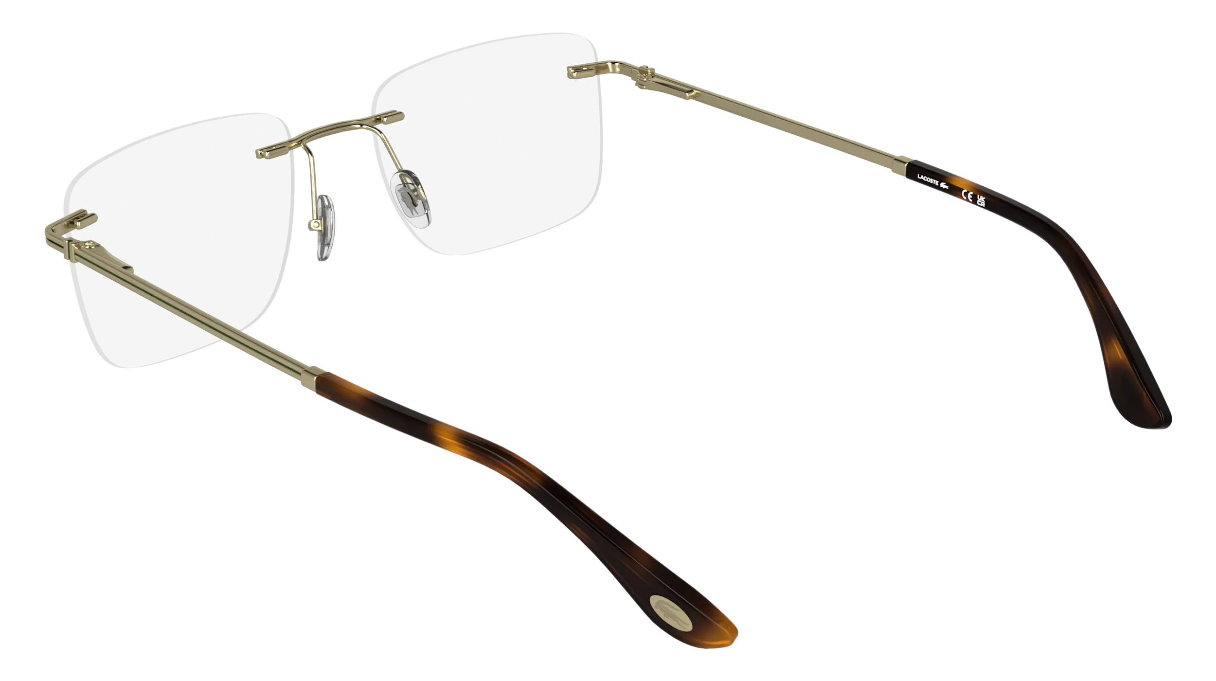 Lacoste L2324 713 Montature da vista Metallo Oro Squadrata Normale - immagine 4