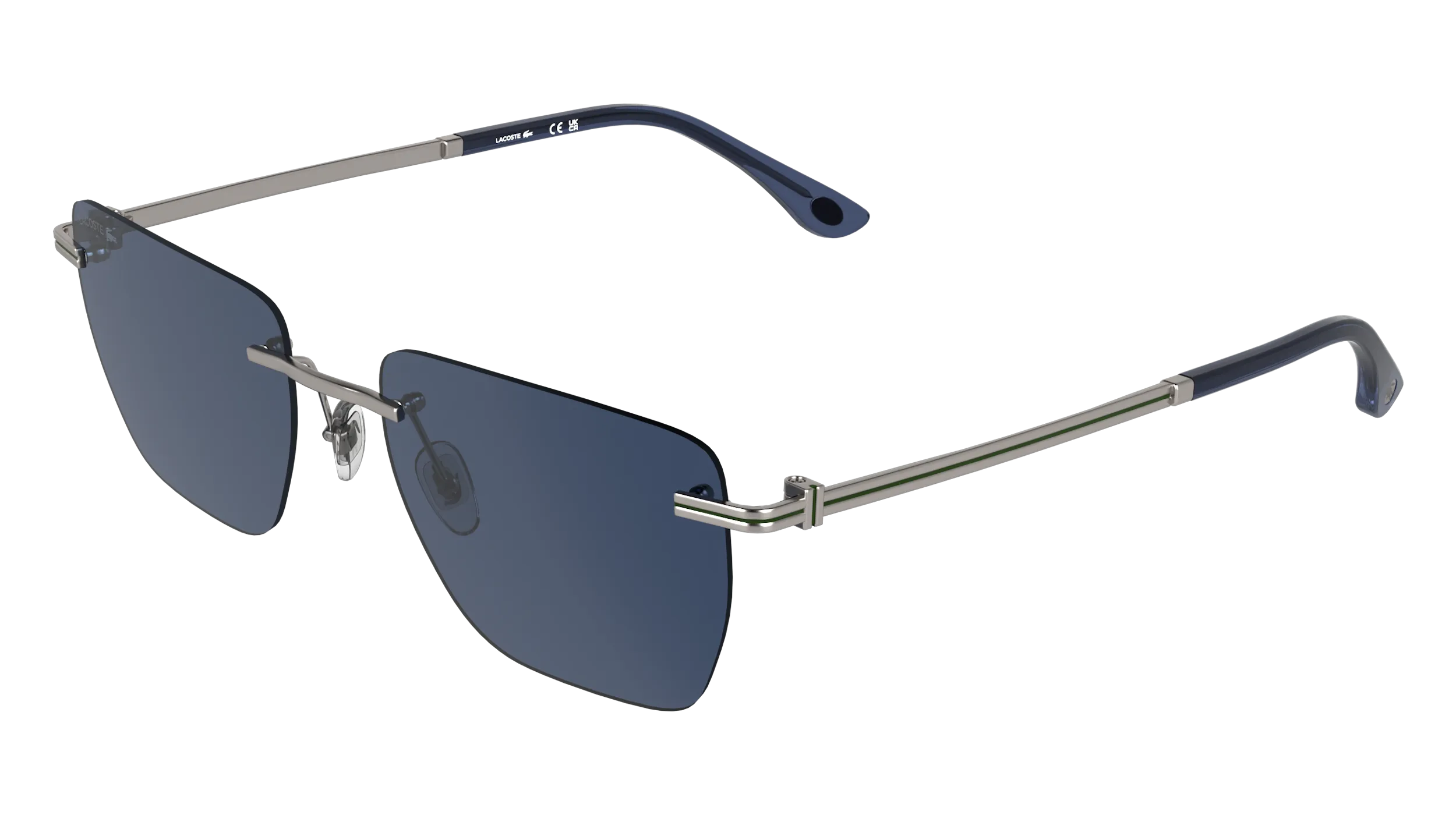 Lacoste L282S 038 Occhiali da sole Metallo Blu Squadrata Normale - immagine 1