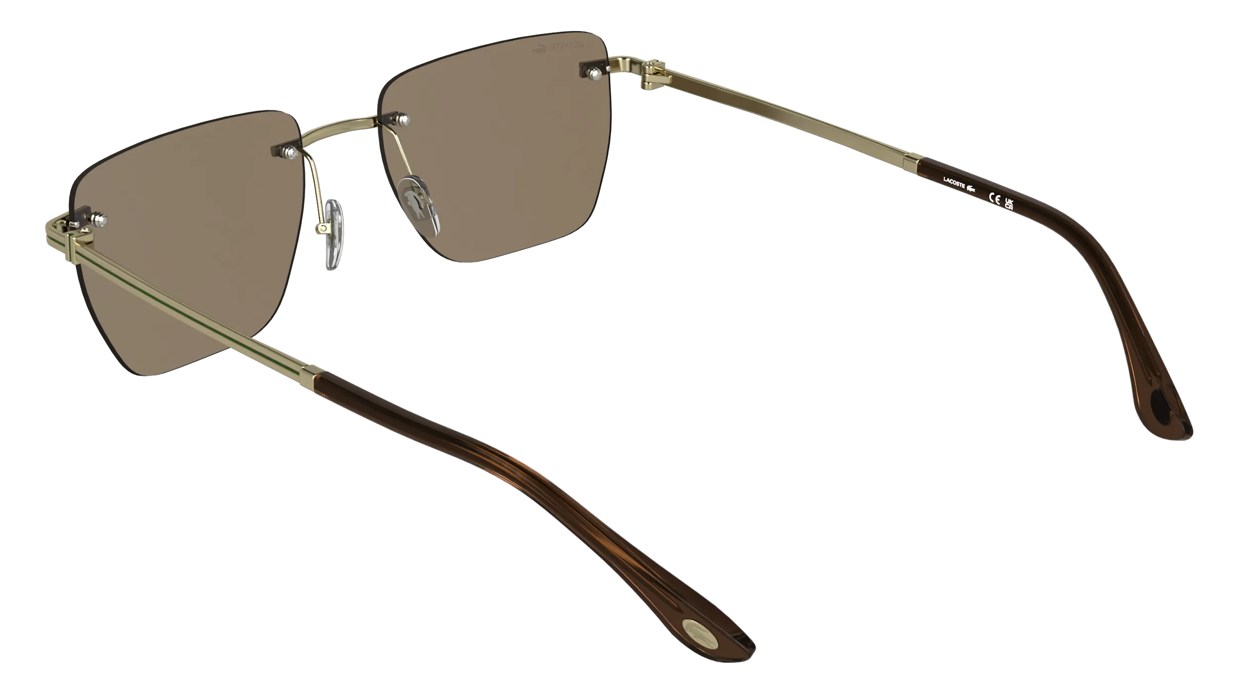 Lacoste L282S 713 Occhiali da sole Metallo Marrone Squadrata Normale - immagine 4