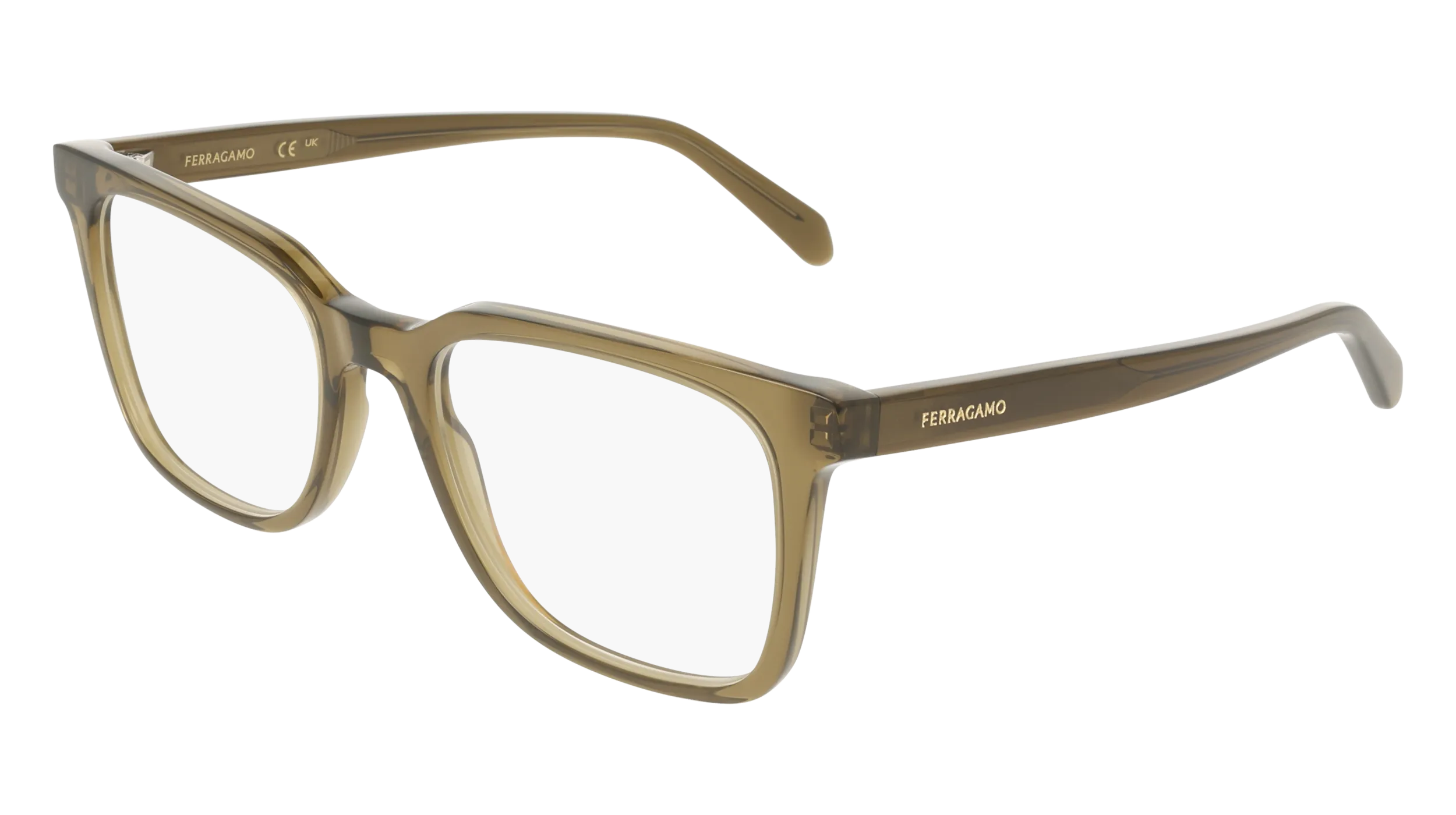 Ferragamo SF3067 320 Montature da vista Acetato Verde Squadrata Normale - immagine 1