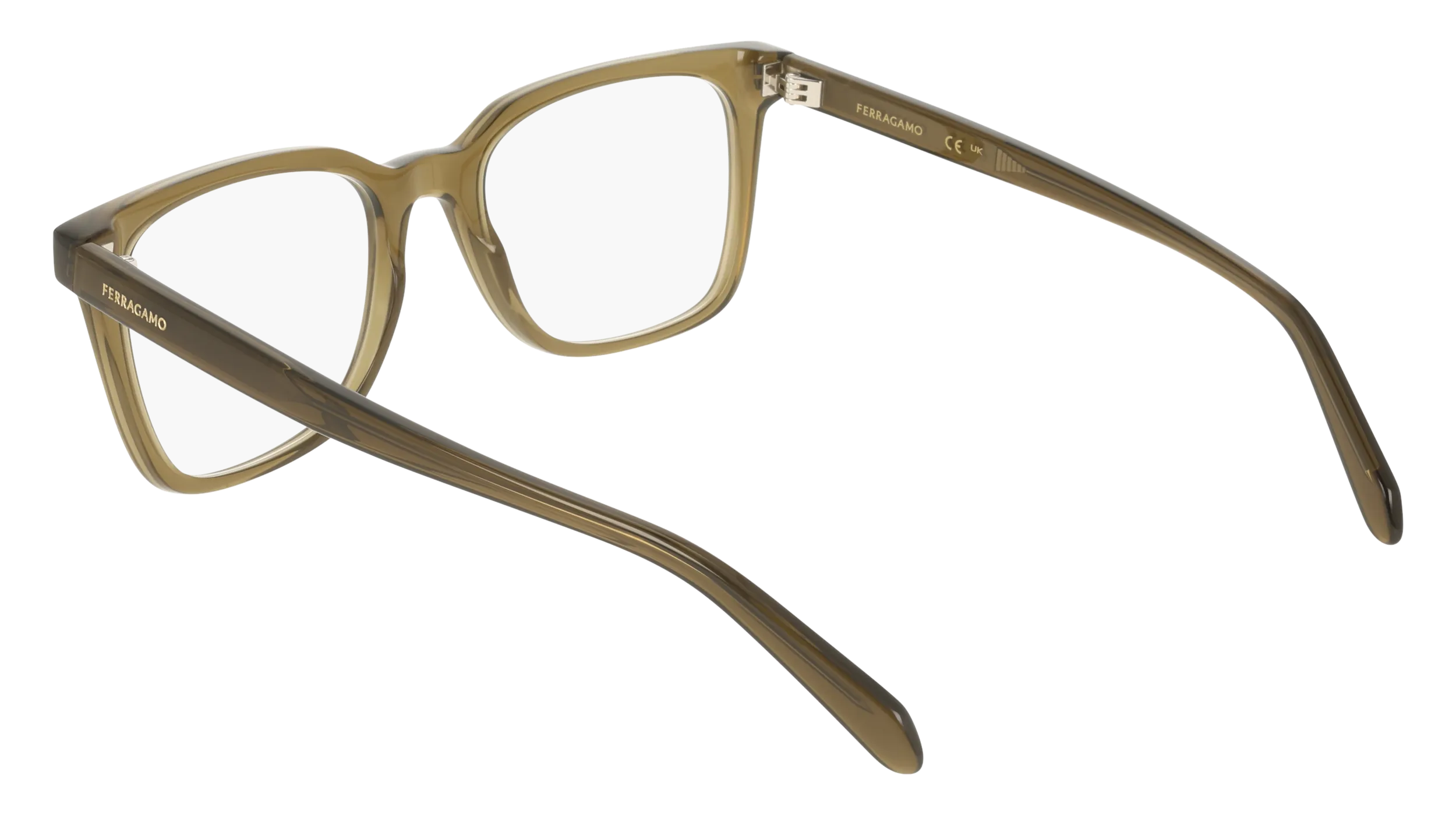 Ferragamo SF3067 320 Montature da vista Acetato Verde Squadrata Normale - immagine 4