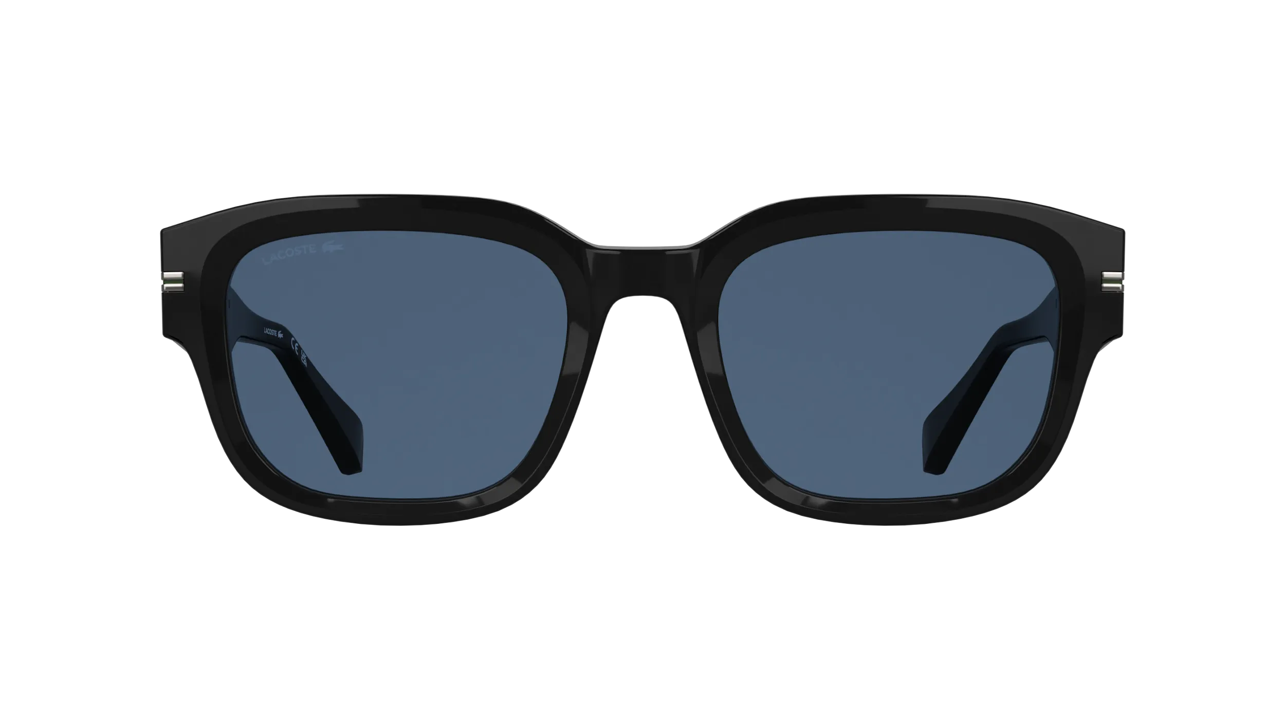 Lacoste L6093S 001 Occhiali da sole Acetato Nero Blu Squadrata Normale - immagine 2