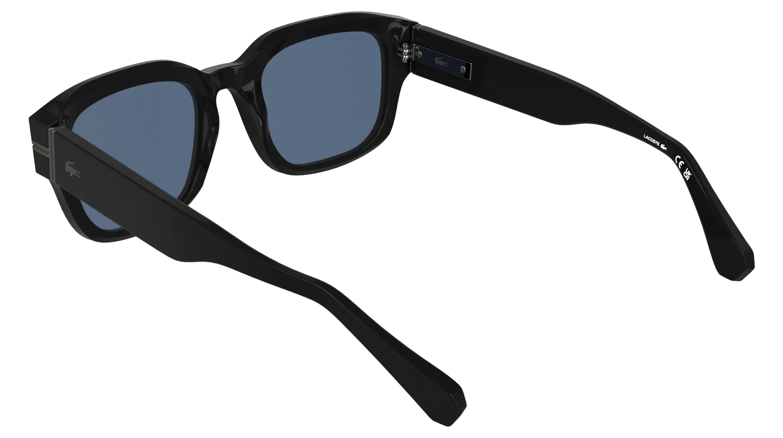 Lacoste L6093S 001 Occhiali da sole Acetato Nero Blu Squadrata Normale - immagine 4
