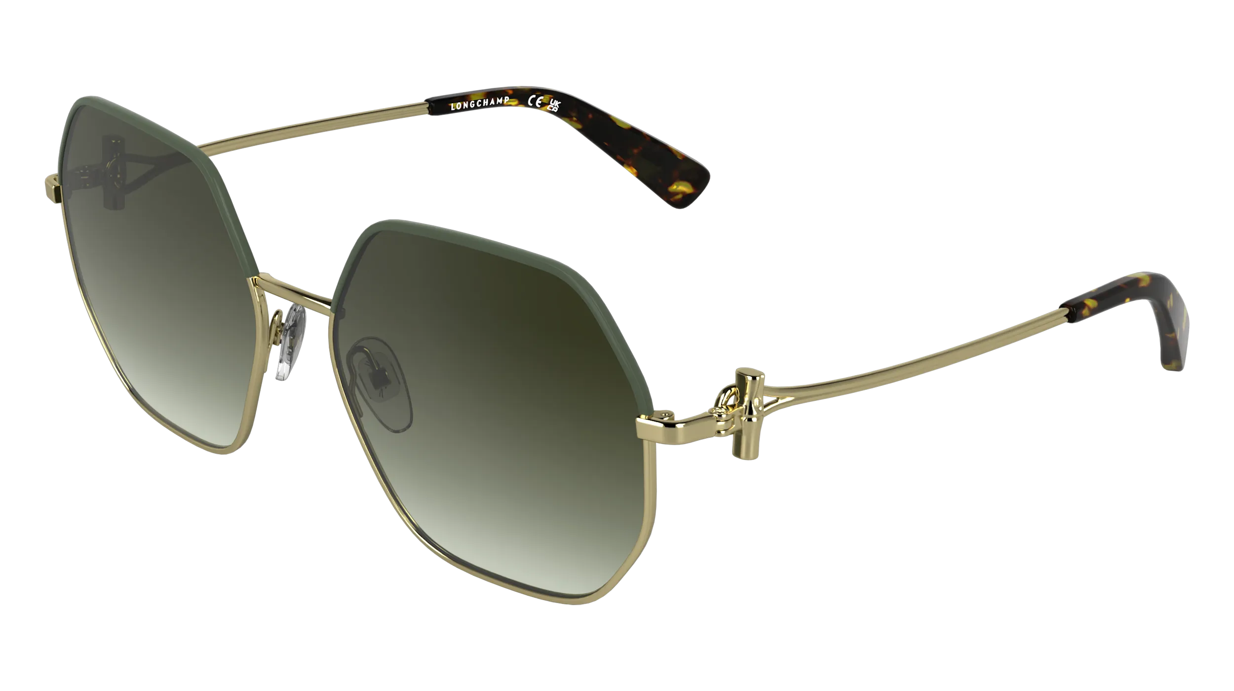 LONGCHAMP LO191S 708 Occhiali da sole Metallo Oro Marrone Squadrata Normale - immagine 1