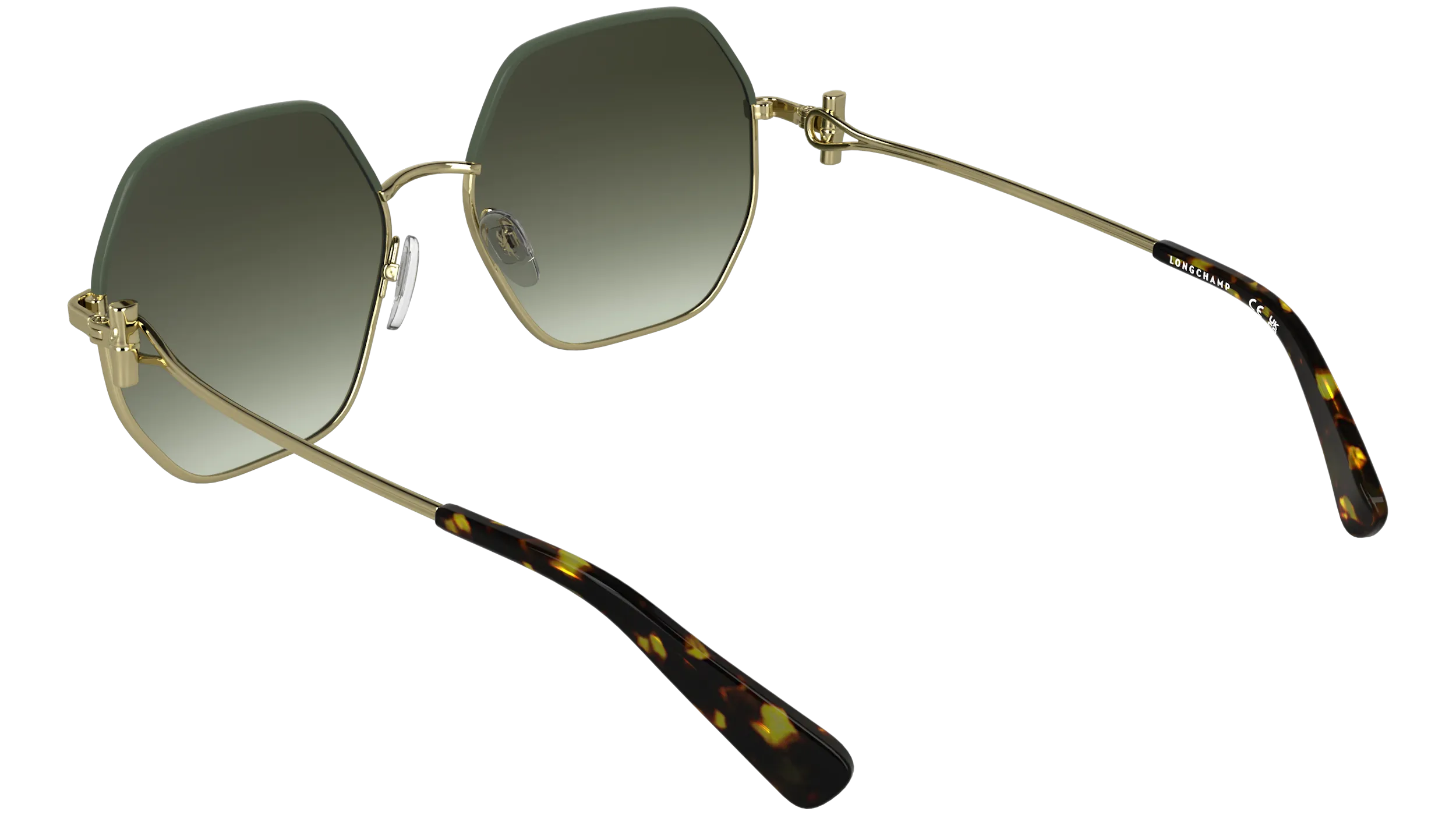 LONGCHAMP LO191S 708 Occhiali da sole Metallo Oro Marrone Squadrata Normale - immagine 4
