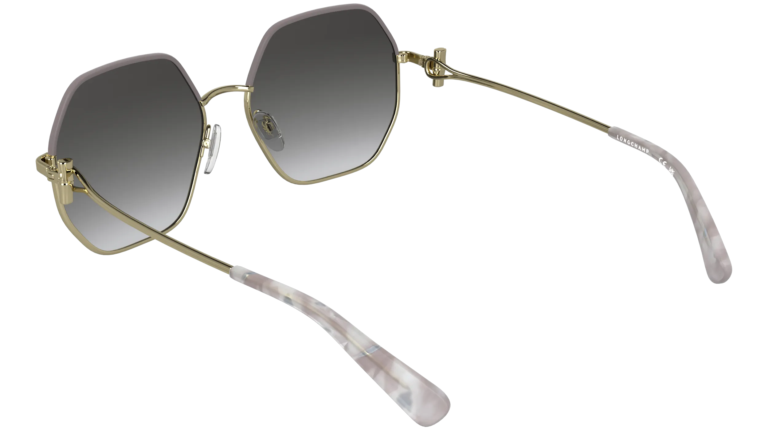 LONGCHAMP LO191S 723 Occhiali da sole Metallo Oro Squadrata Normale - immagine 4