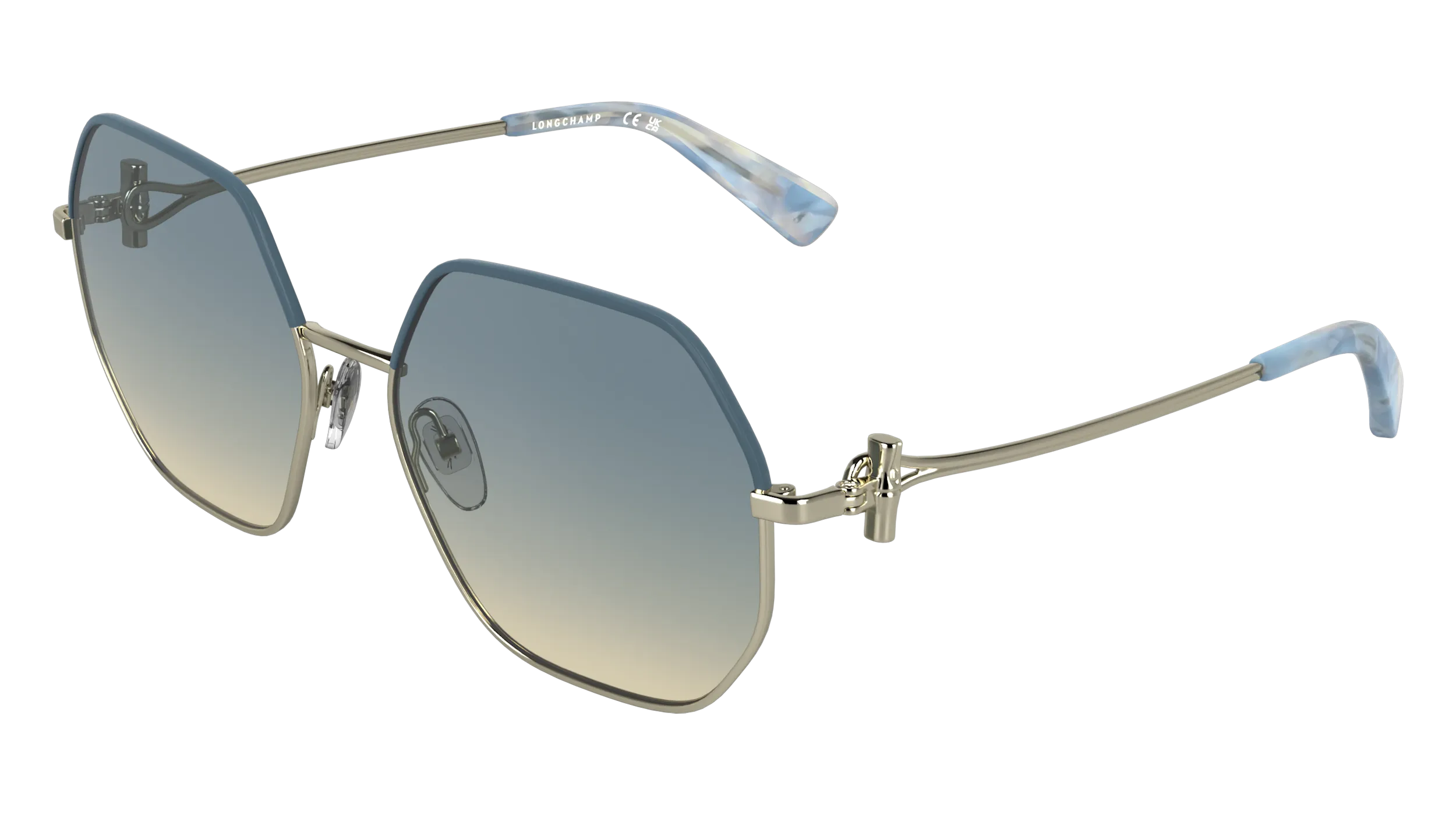 LONGCHAMP LO191S 729 Occhiali da sole Metallo Oro Squadrata Normale - immagine 1