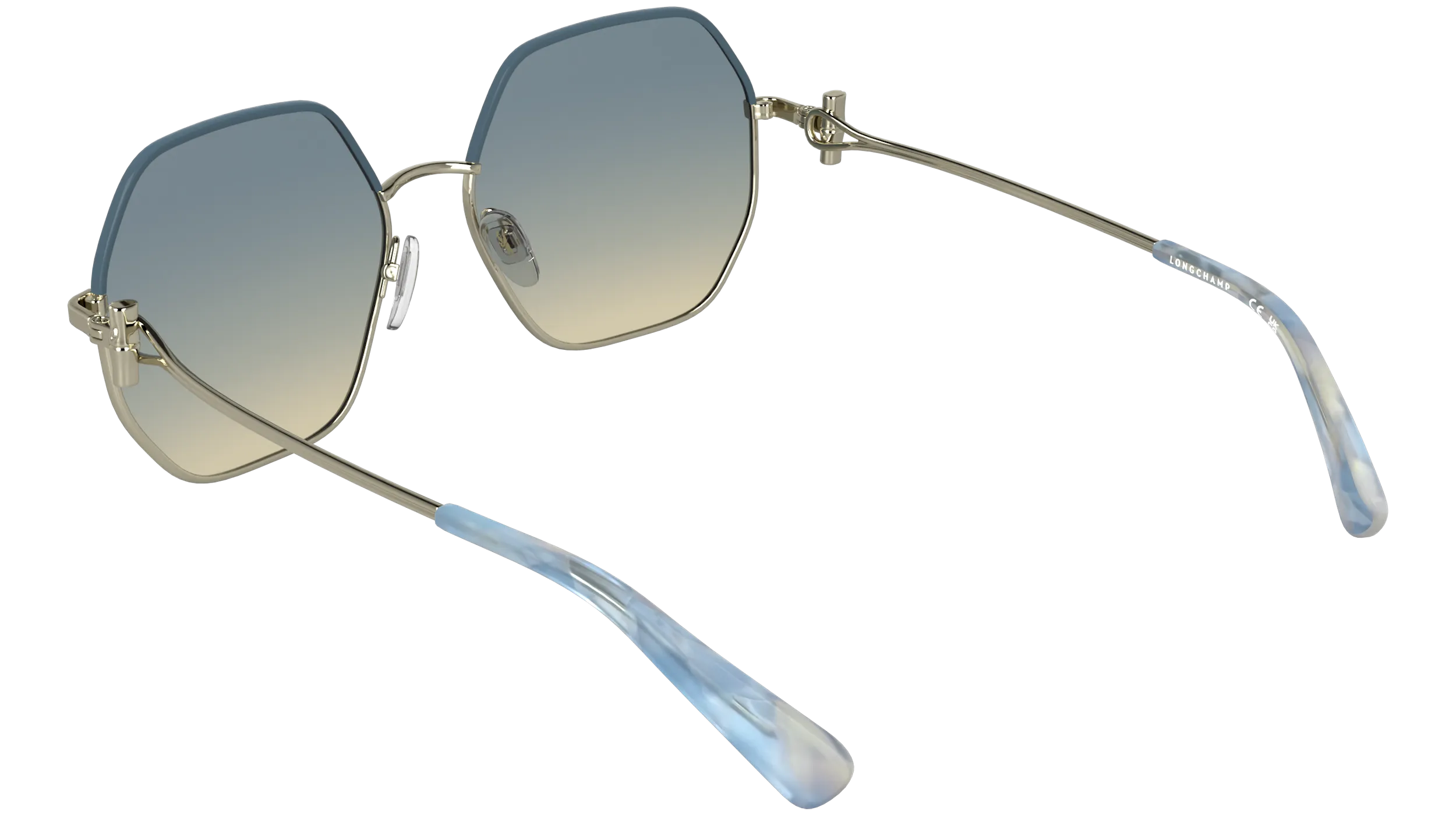 LONGCHAMP LO191S 729 Occhiali da sole Metallo Oro Squadrata Normale - immagine 4