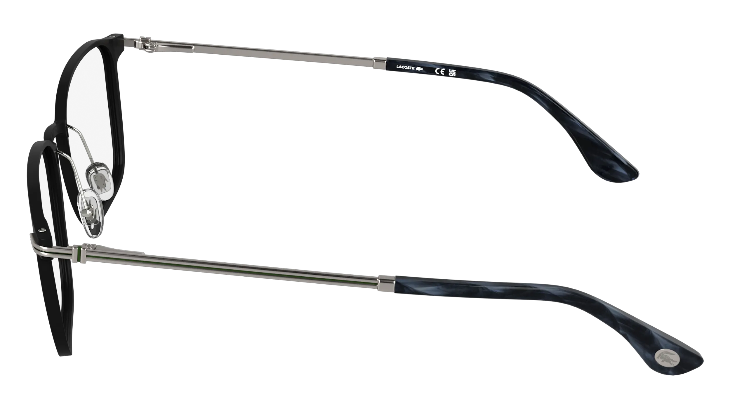 Lacoste L2325 002 Montature da vista Metallo Nero Squadrata Normale - immagine 3
