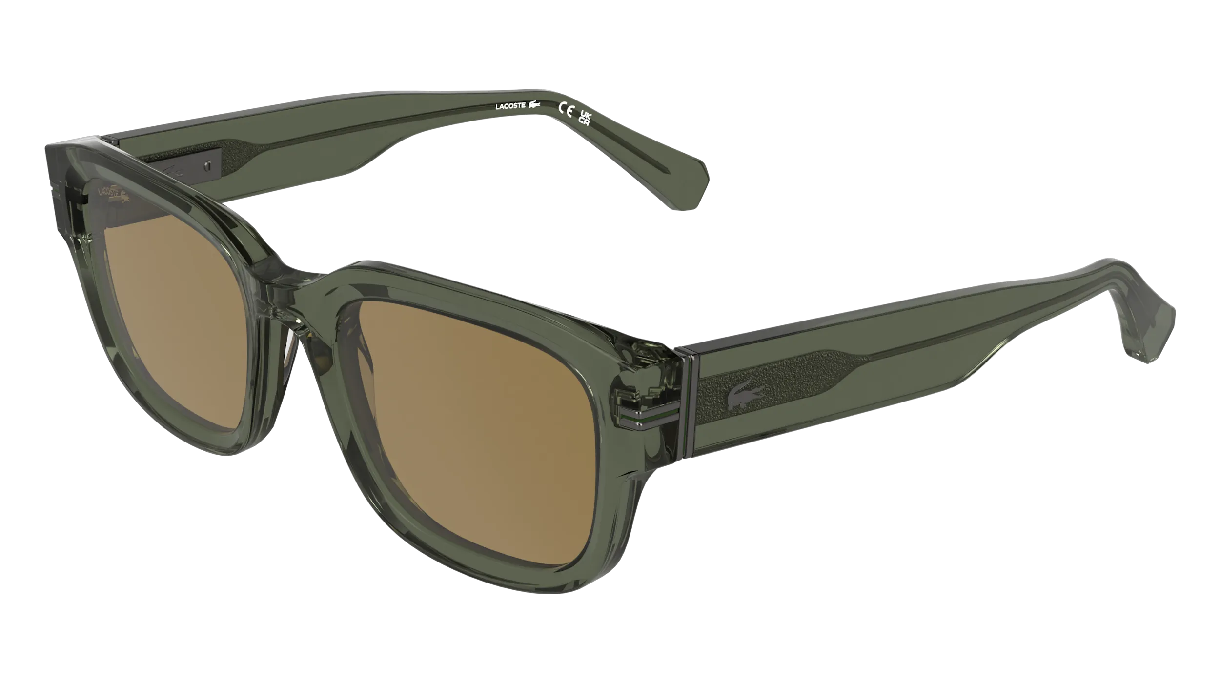 Lacoste L6093S 275 Occhiali da sole Acetato Verde Marrone Squadrata Normale - immagine 1