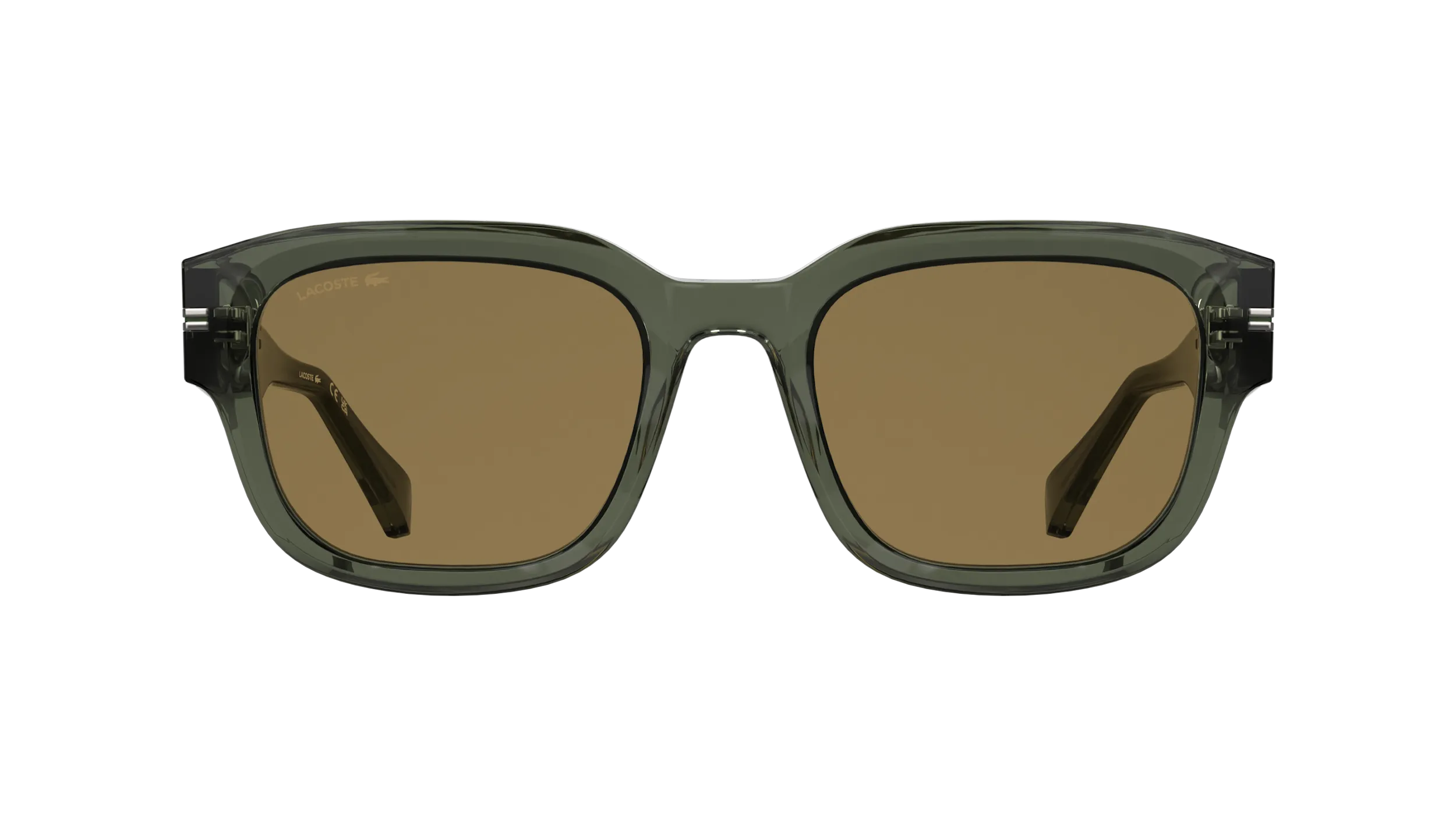 Lacoste L6093S 275 Occhiali da sole Acetato Verde Marrone Squadrata Normale - immagine 2