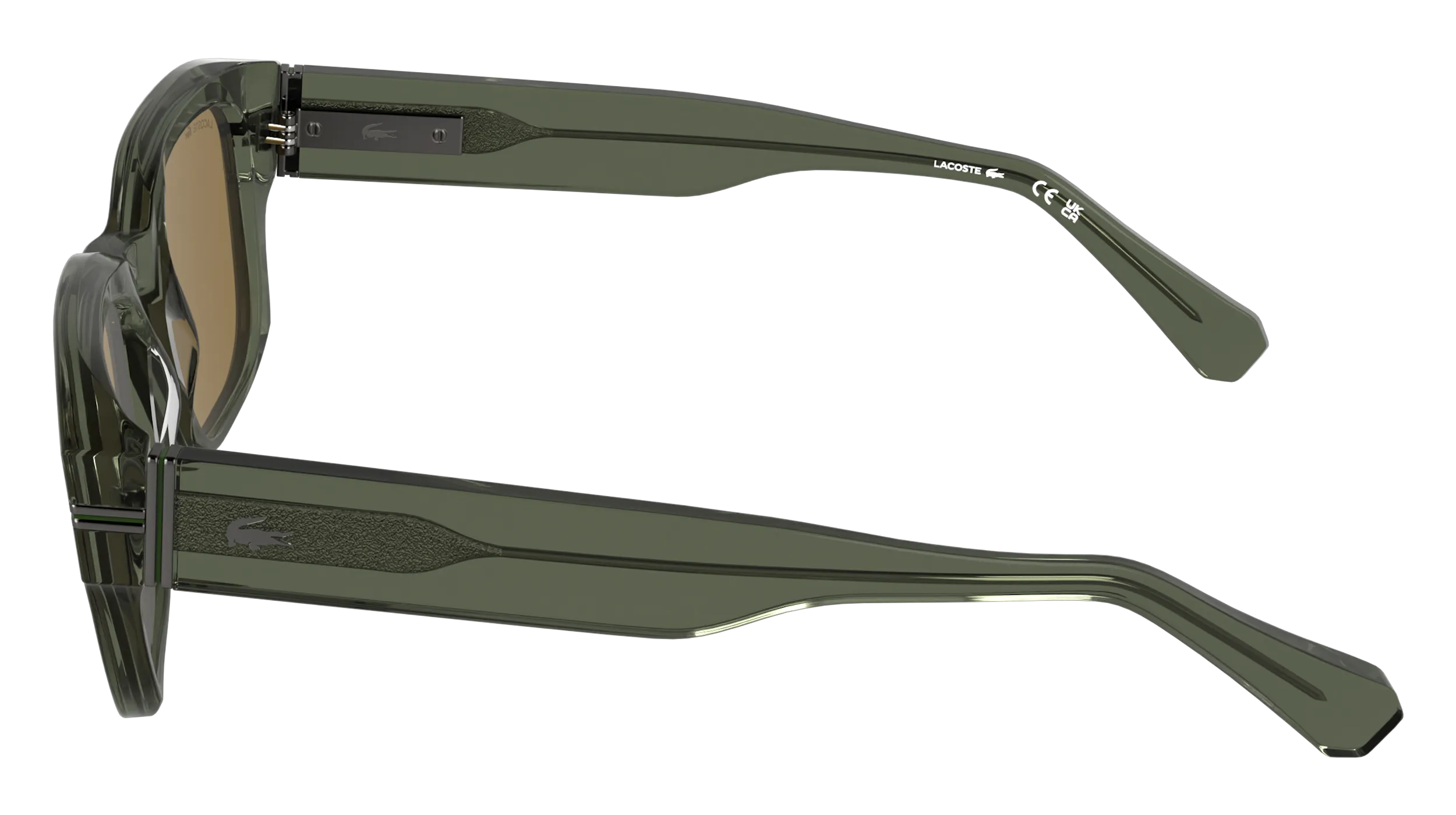 Lacoste L6093S 275 Occhiali da sole Acetato Verde Marrone Squadrata Normale - immagine 3
