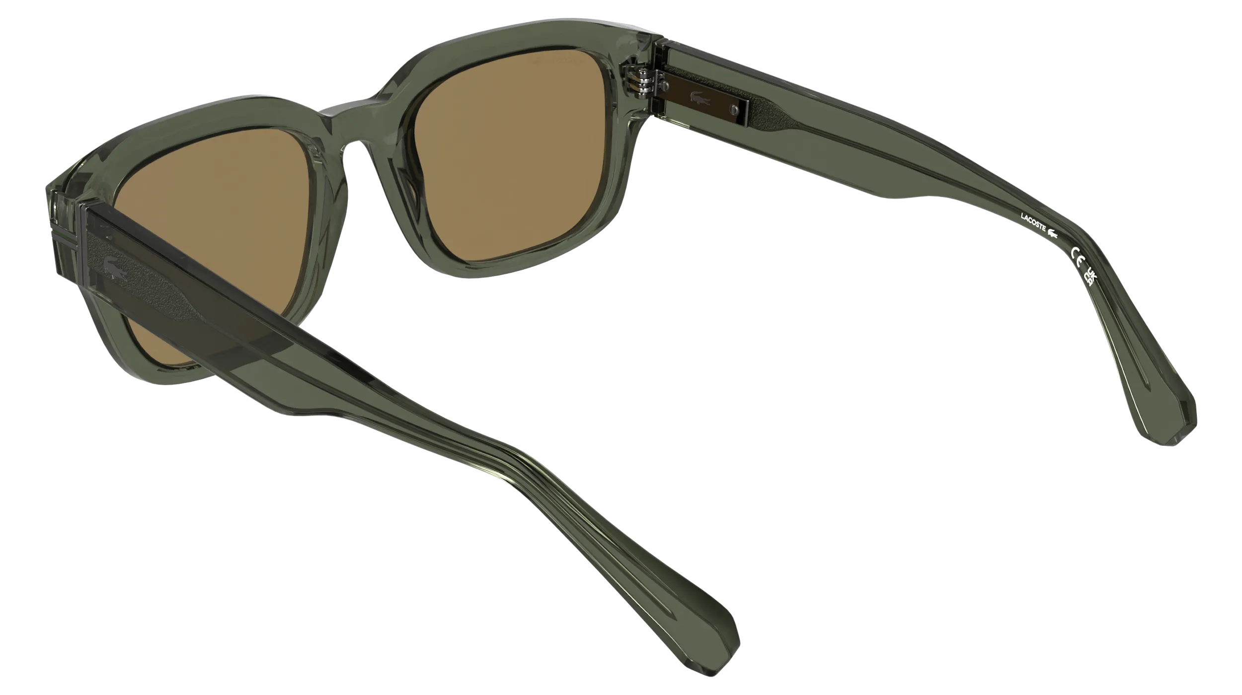 Lacoste L6093S 275 Occhiali da sole Acetato Verde Marrone Squadrata Normale - immagine 4