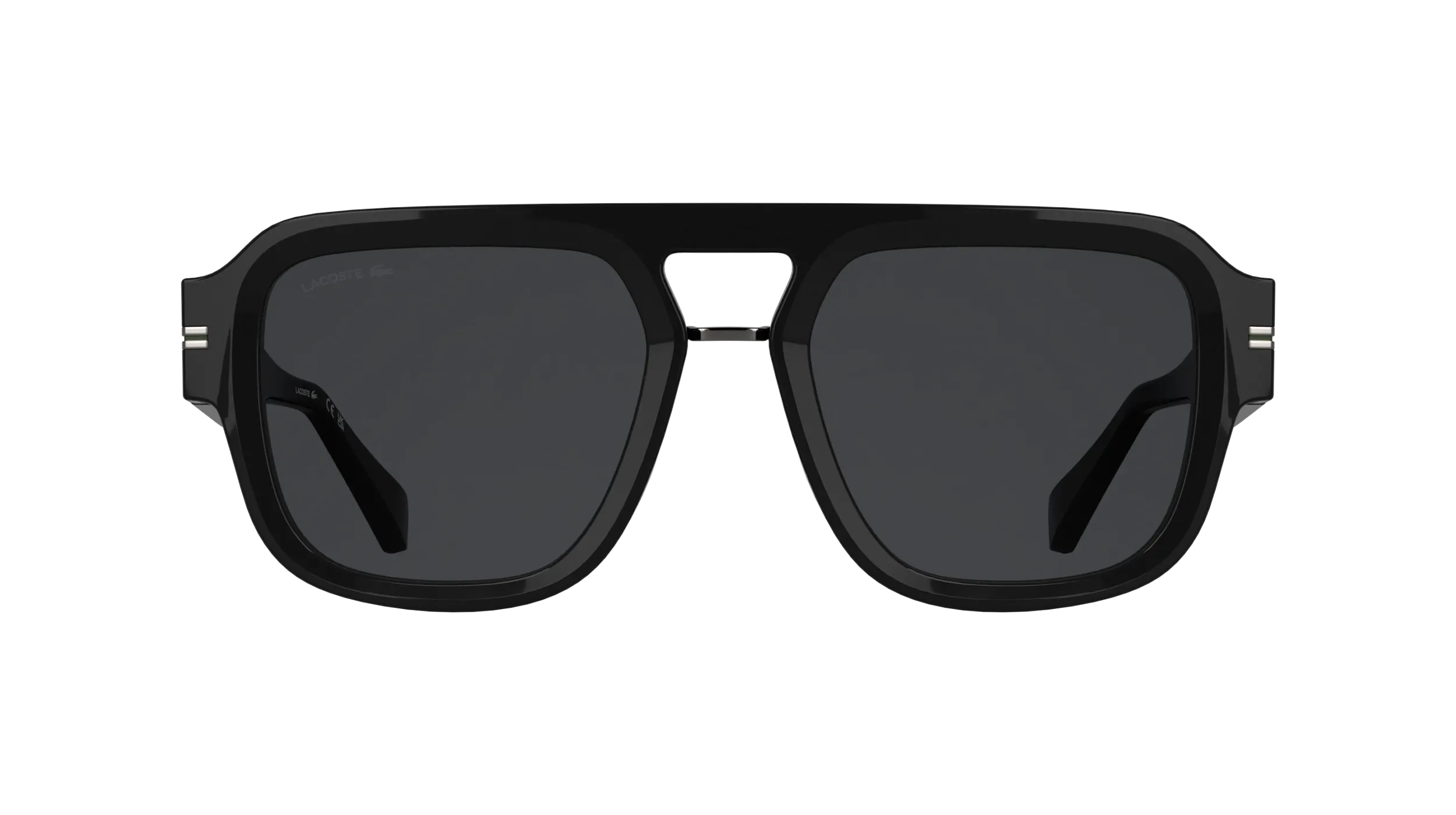 Lacoste L6094S 001 Occhiali da sole Acetato Nero Grigio Squadrata Normale - immagine 2