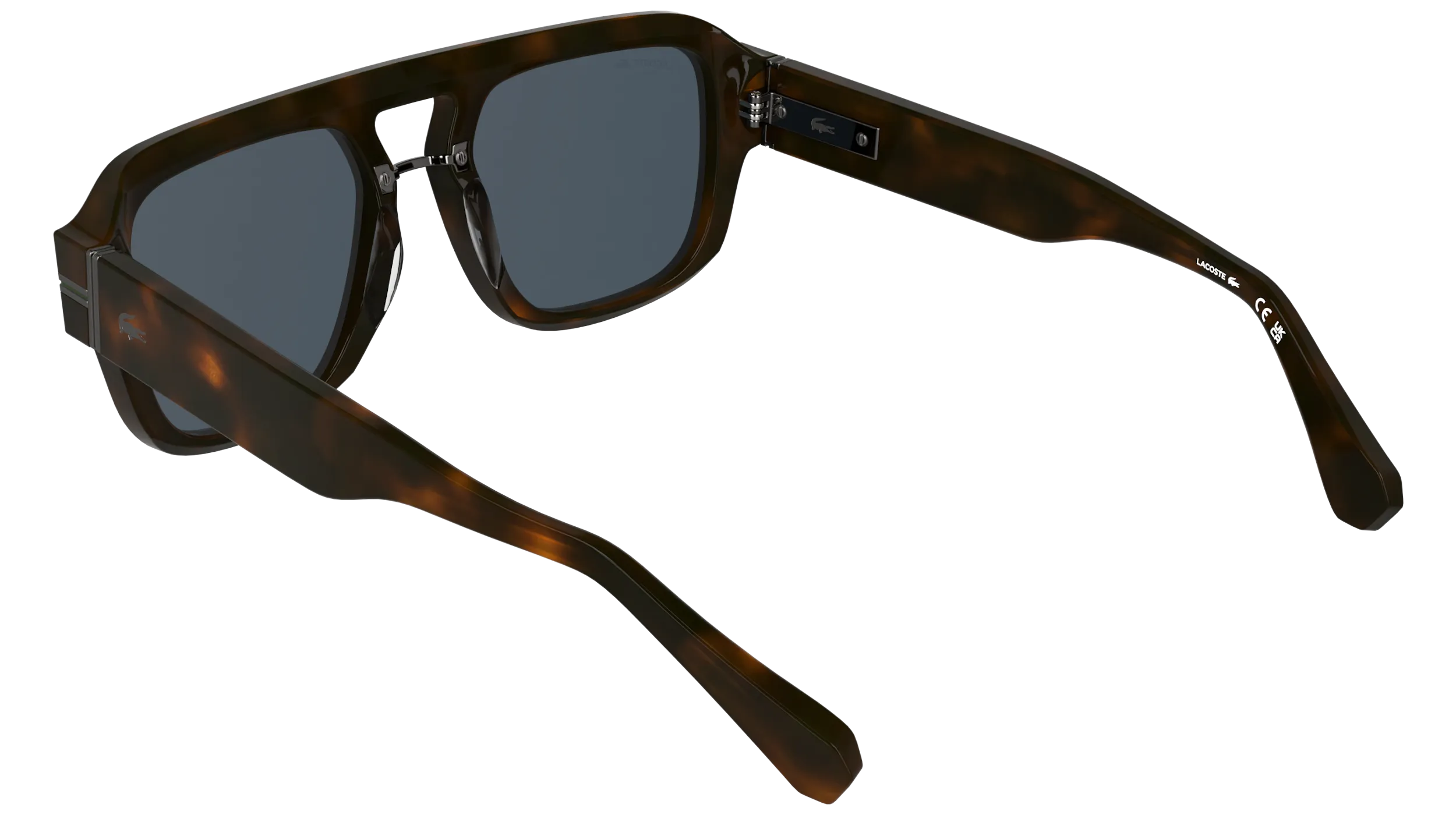 Lacoste L6094S 230 Occhiali da sole Acetato Havana Blu Squadrata Normale - immagine 4