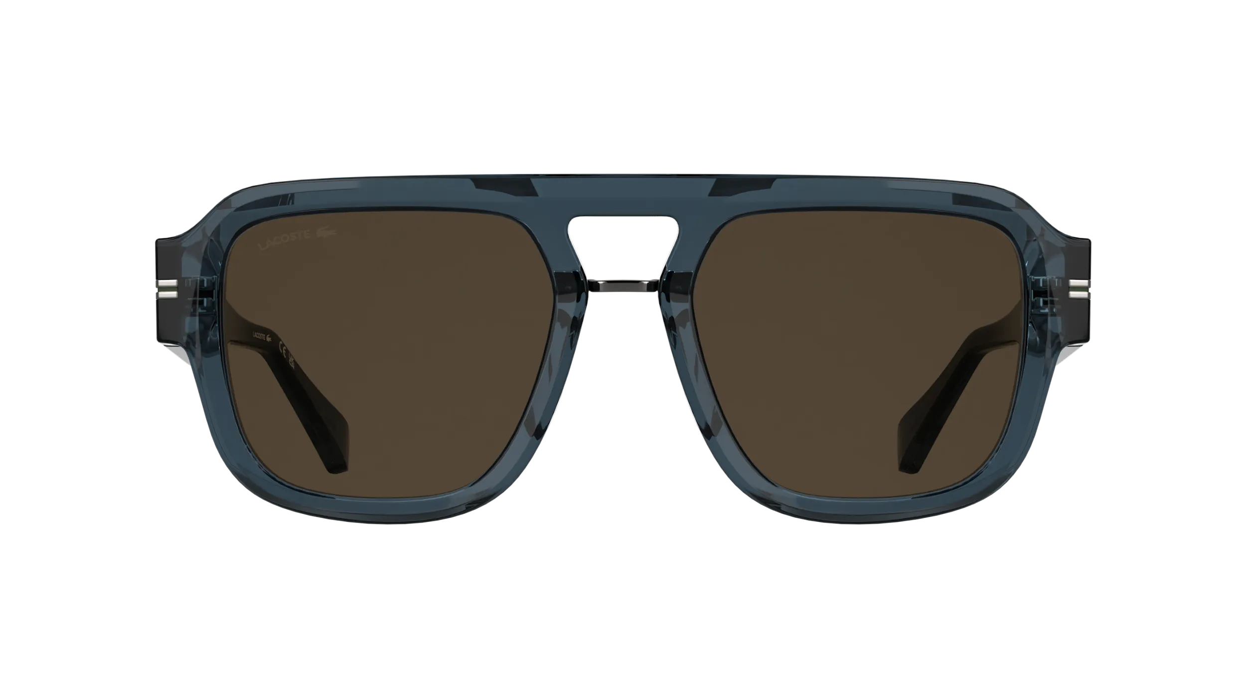 Lacoste L6094S 410 Occhiali da sole Acetato Blu Marrone Squadrata Normale - immagine 2