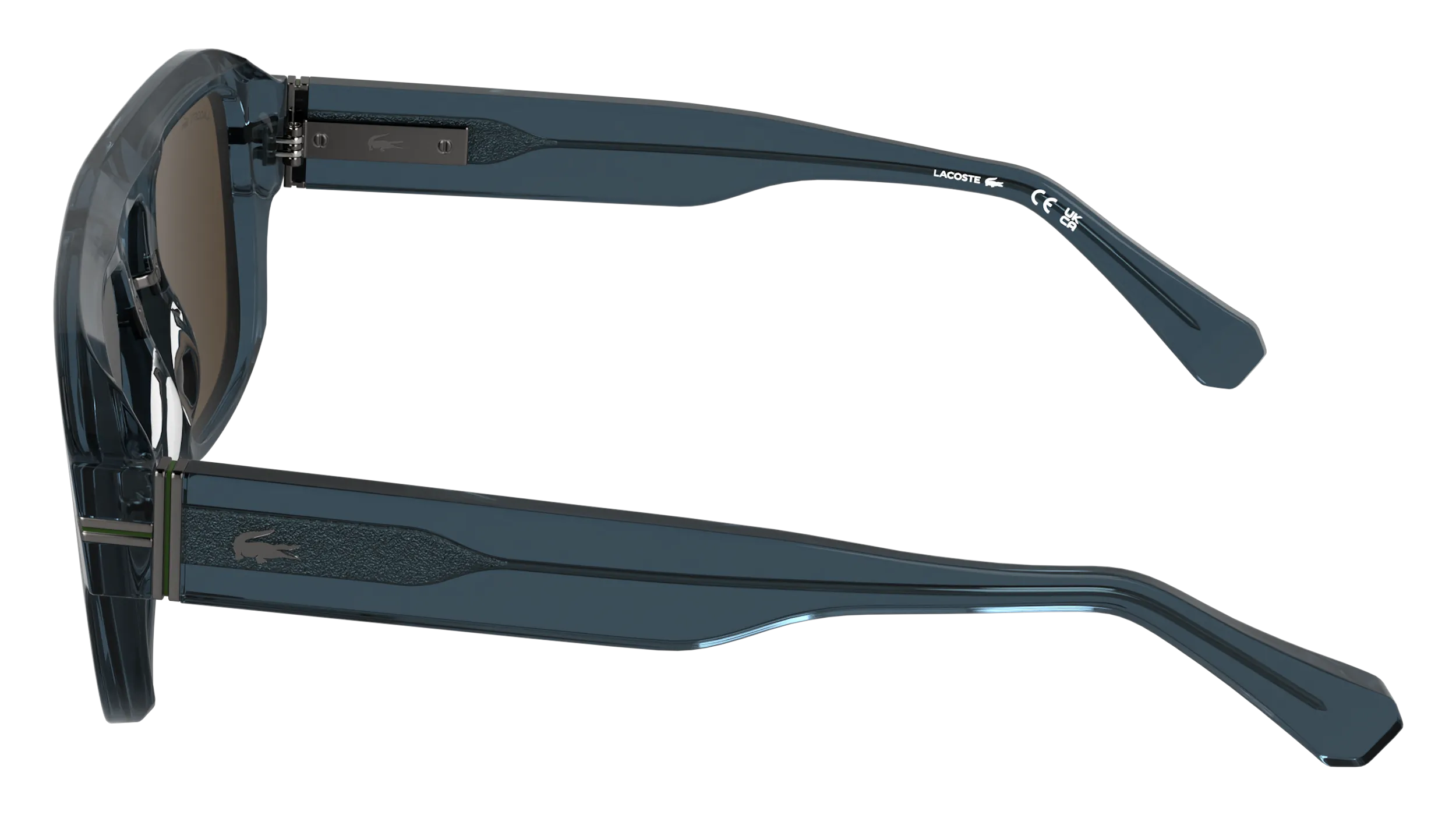 Lacoste L6094S 410 Occhiali da sole Acetato Blu Marrone Squadrata Normale - immagine 3