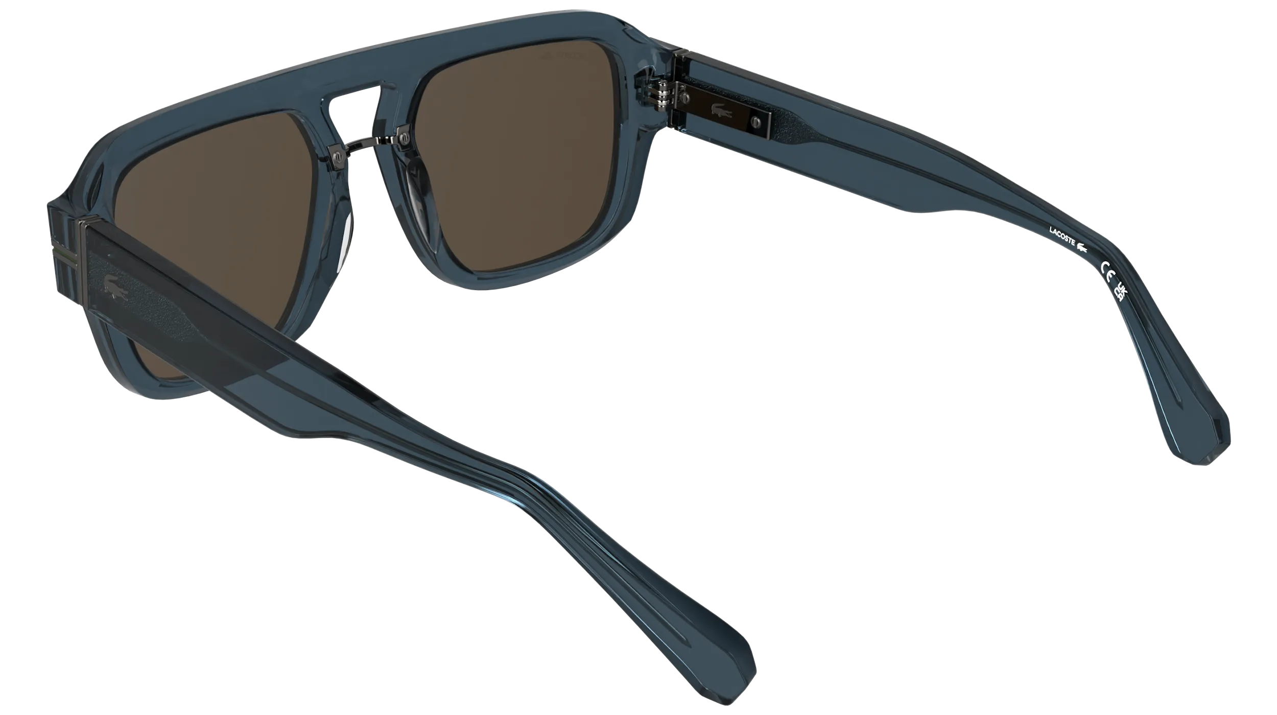 Lacoste L6094S 410 Occhiali da sole Acetato Blu Marrone Squadrata Normale - immagine 4