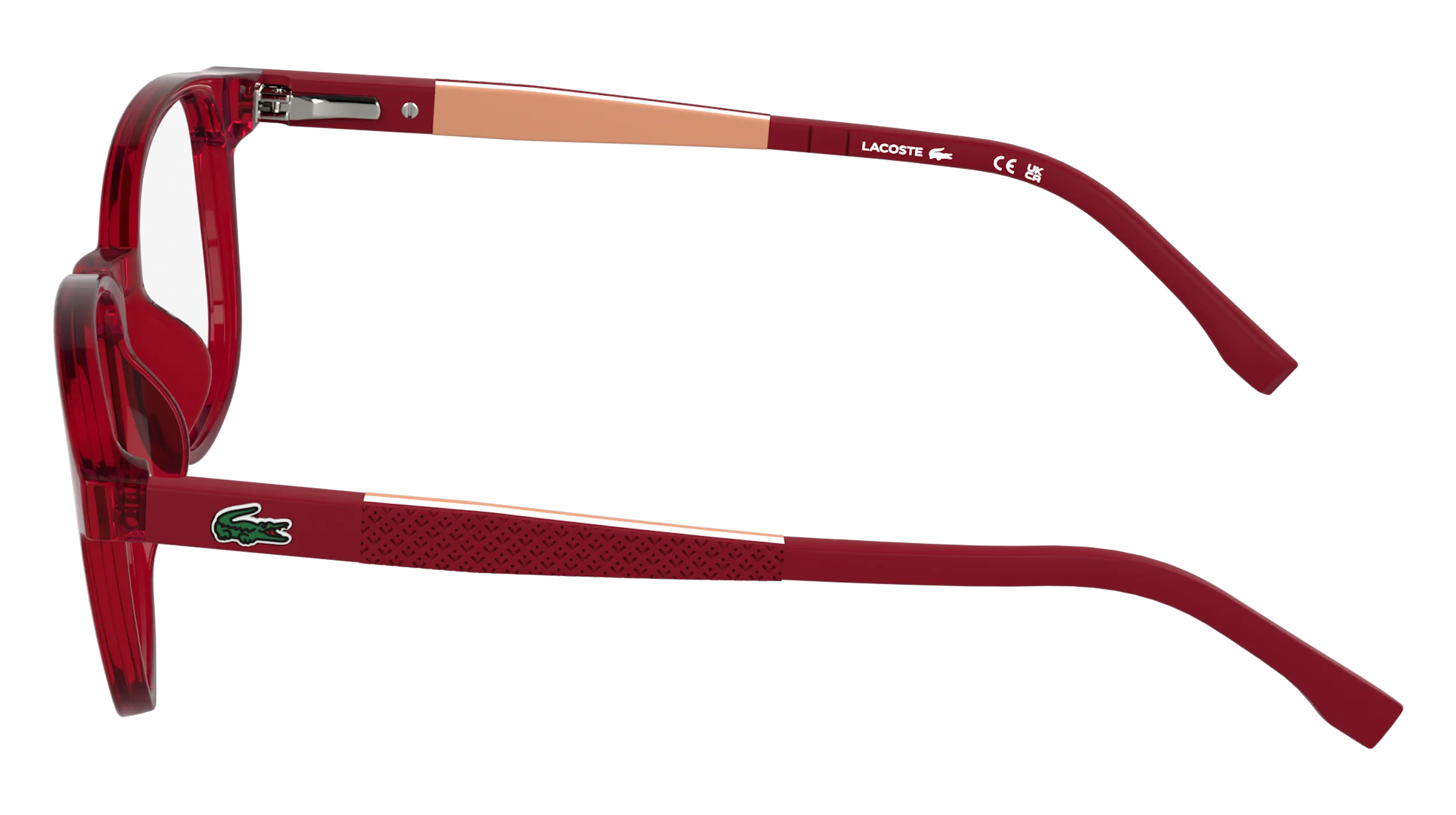 Lacoste L3667 615 Montature da vista bambino Bio-iniettato Rosso Squadrata Normale - immagine 3