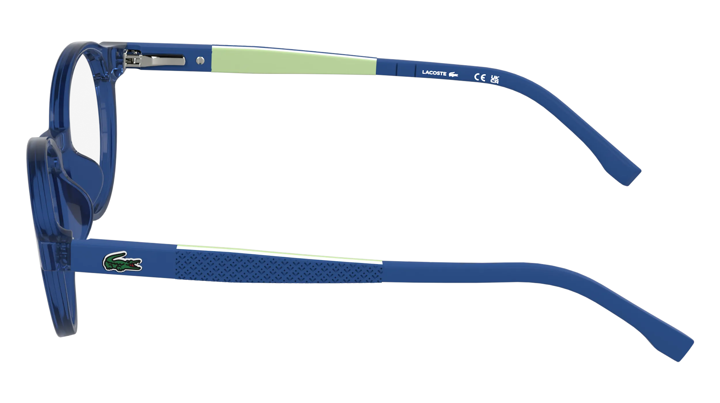 Lacoste L3668 410 Montature da vista bambino Bio-iniettato Blu Rotonda Normale - immagine 3